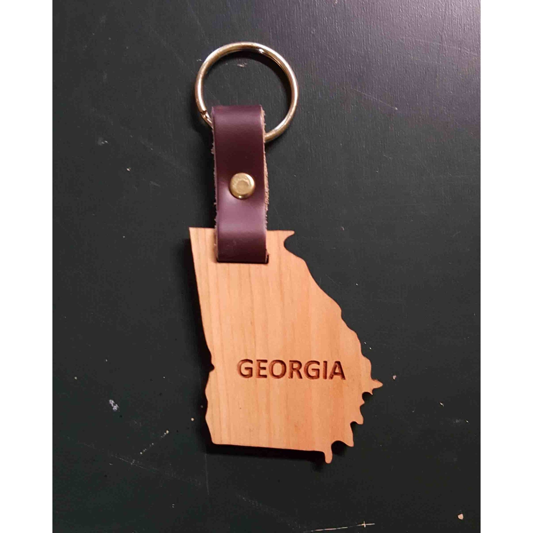 2" - Georgia Hardwood Keychains