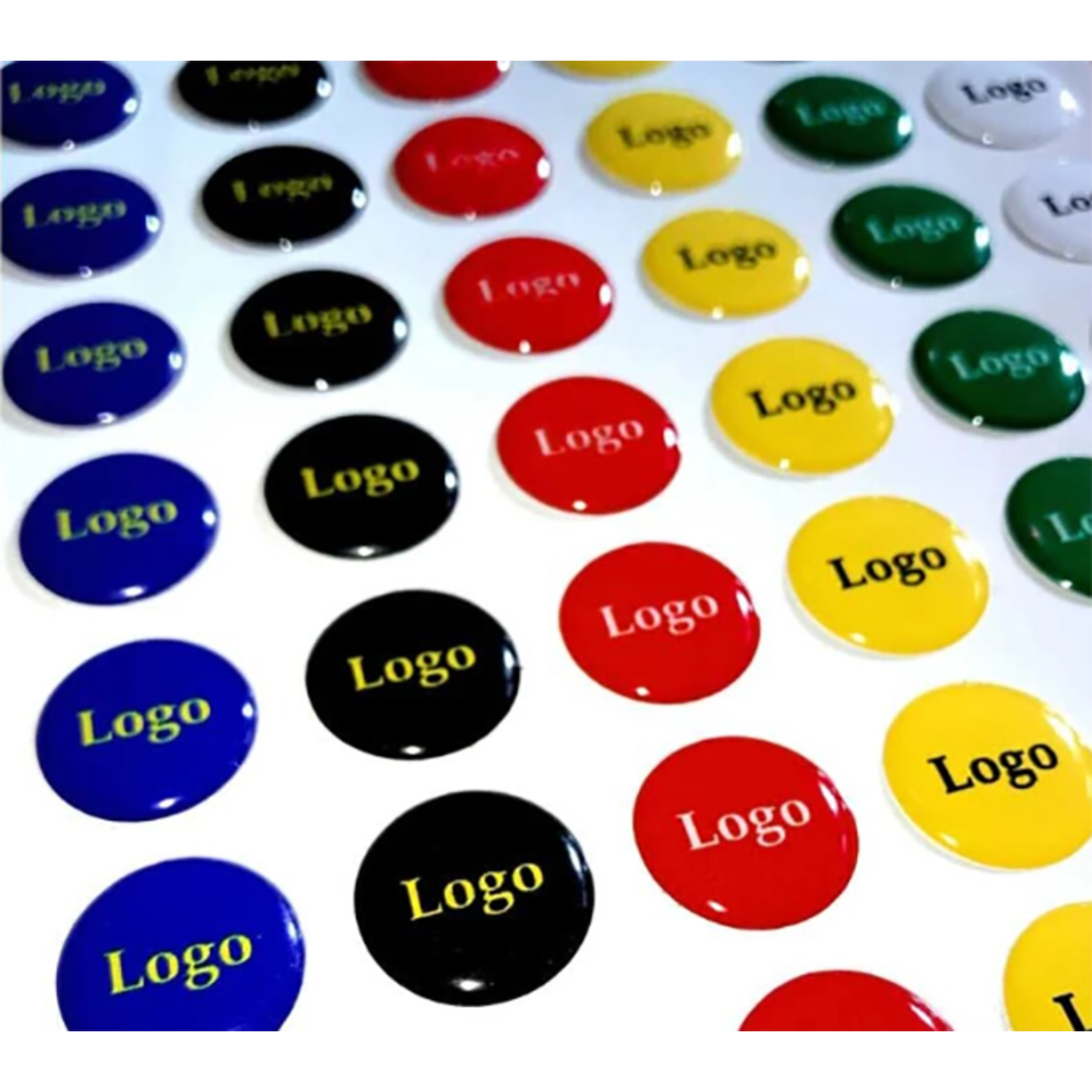 Custom Size, Shape and Print Epoxy Dome Stickers