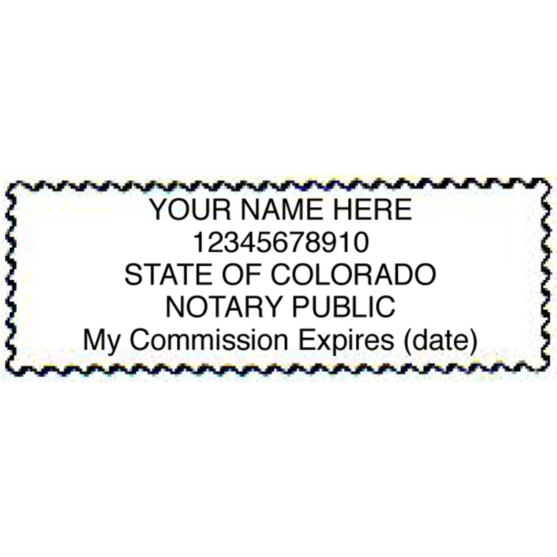 1.25" x 2.25" - Notary Rubber Stamp - Self Inking or Wood Mounted