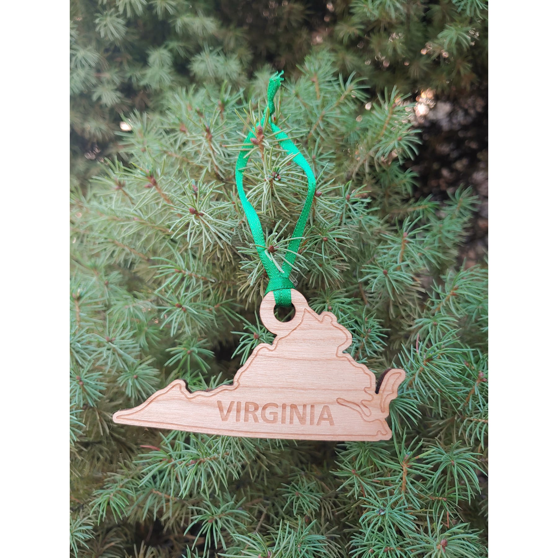 3.5" - Virginia Customizable Hardwood Ornaments