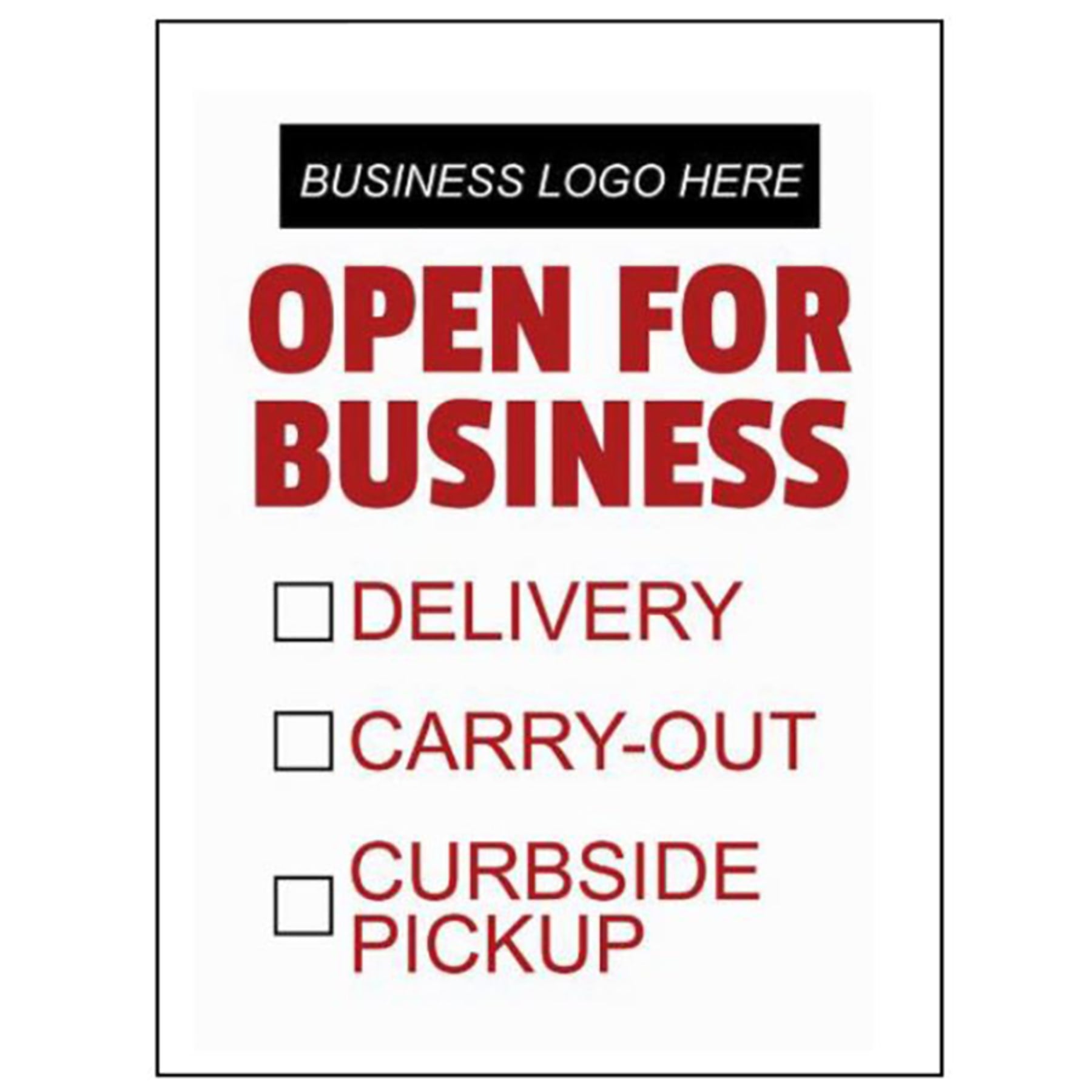 8" x 12" PVC Sign