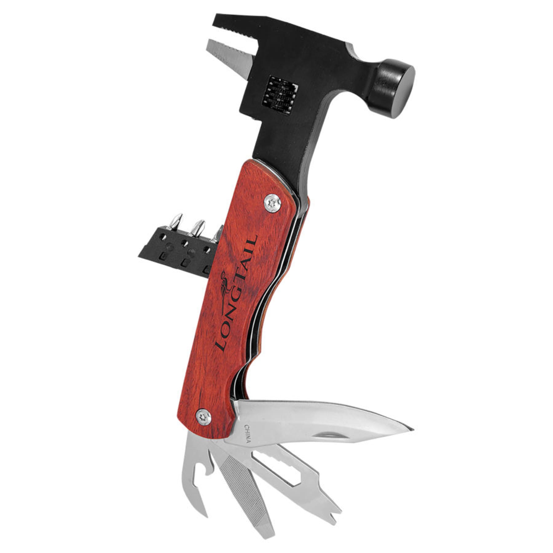 6.75" Hammer Multi-Tool with Wood Handle/Pouch