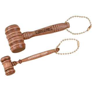 3.5" - Wood Gavel Keychains
