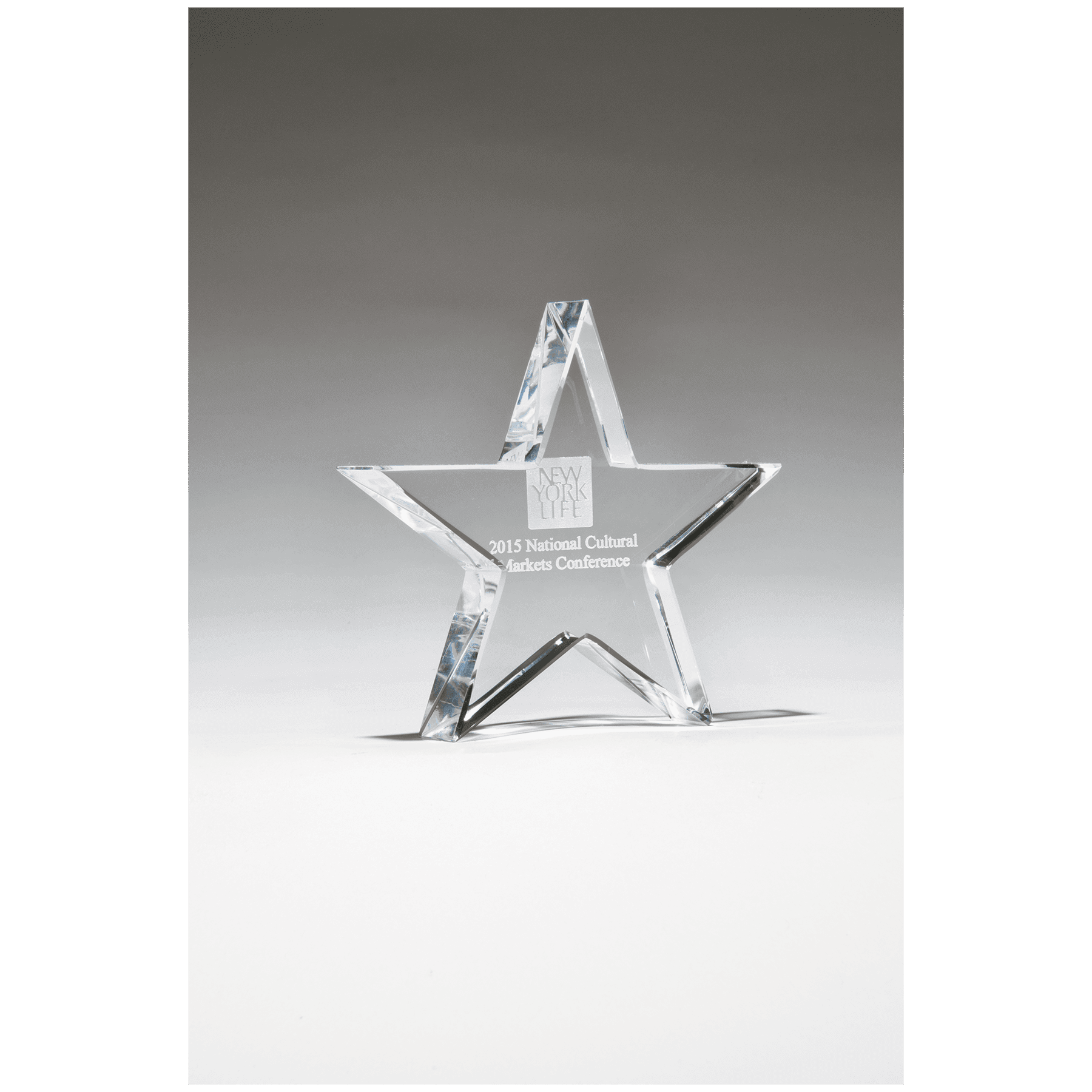 4.1" x.875" Thick Crystal Star Paperweight