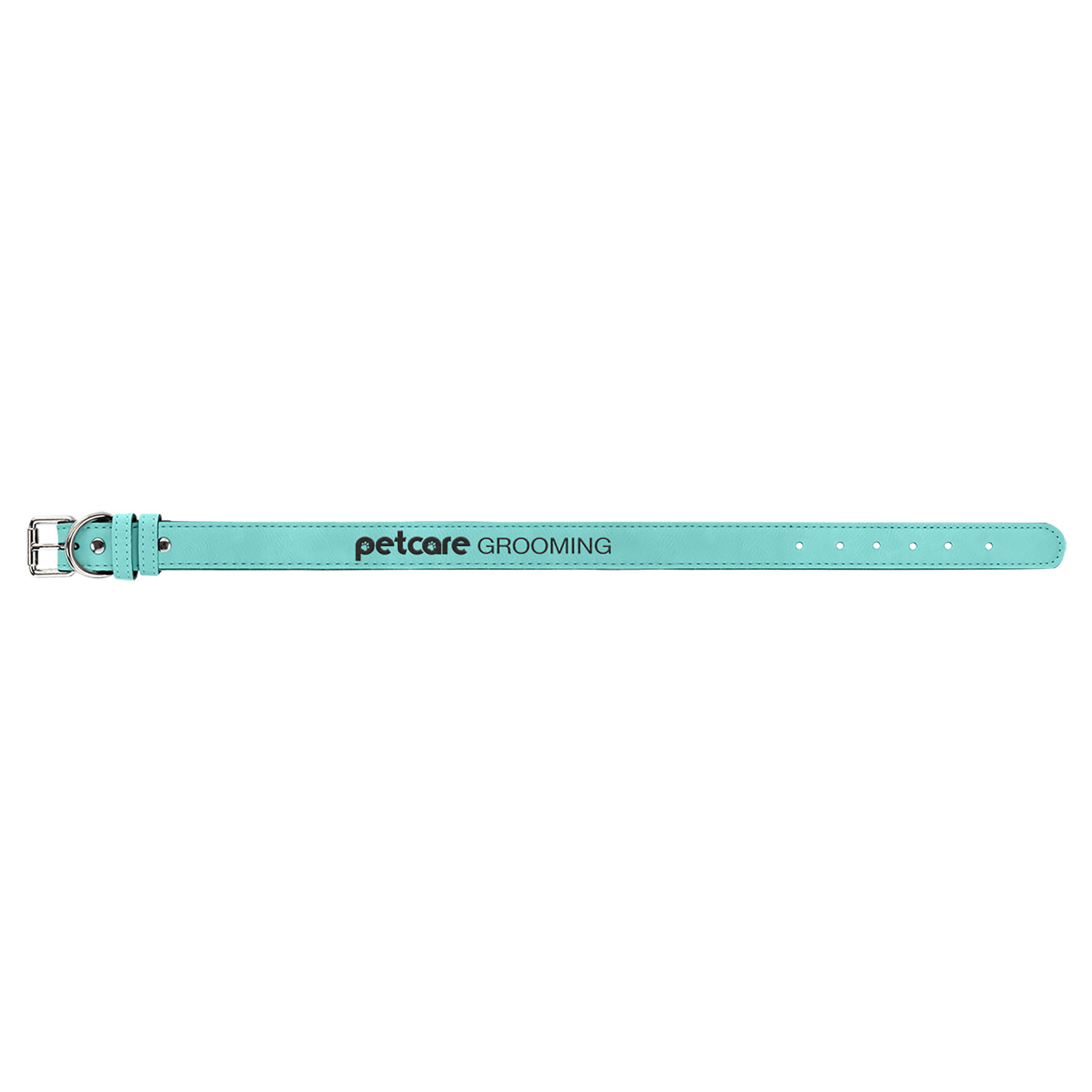 Extra Large 27" x 1.25" Teal Leatherette Dog Collar