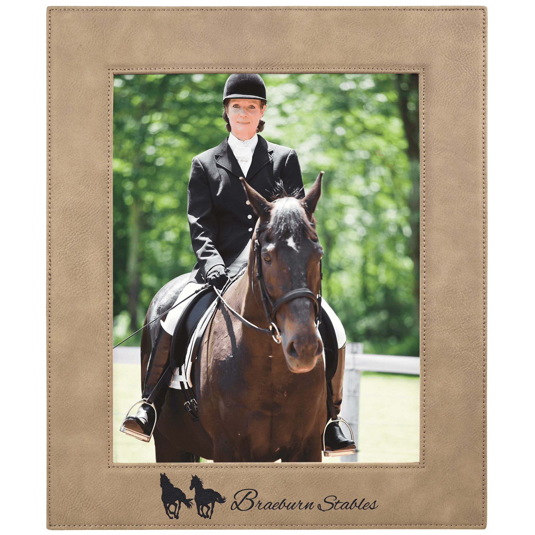 8" x 10" Light Brown Leatherette Photo Frame