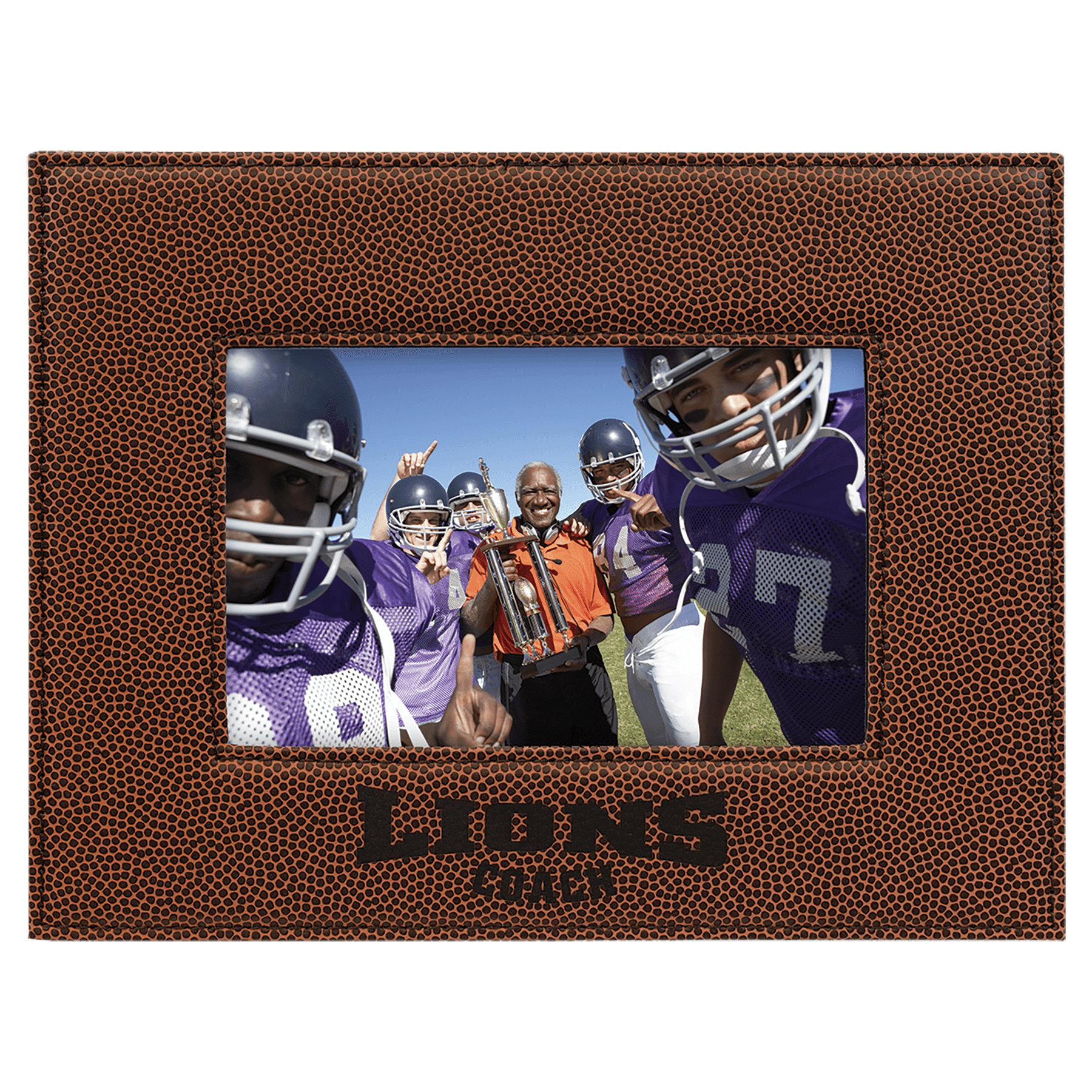 4" x 6" Football Leatherette Photo Frame