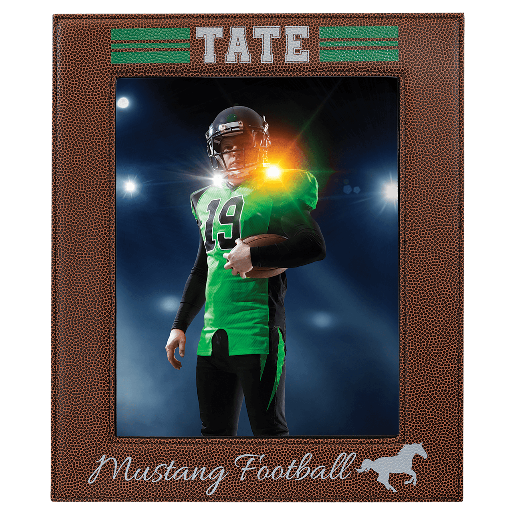 8" x 10" Football Leatherette Photo Frame