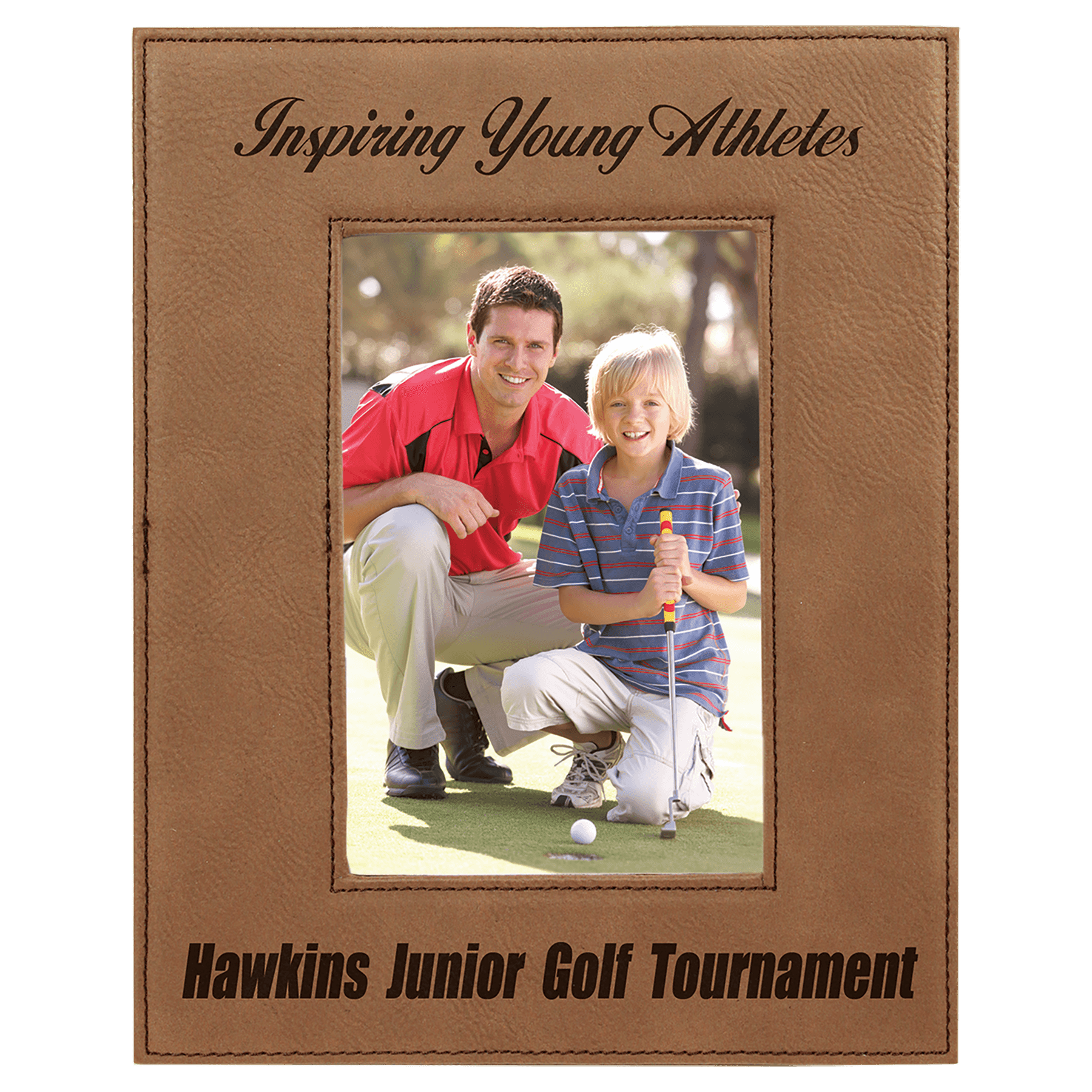 4" x 6" Dark Brown Leatherette Photo Frame