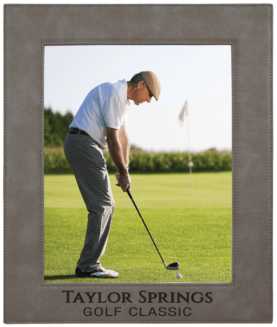 8" x 10" Gray Leatherette Photo Frame