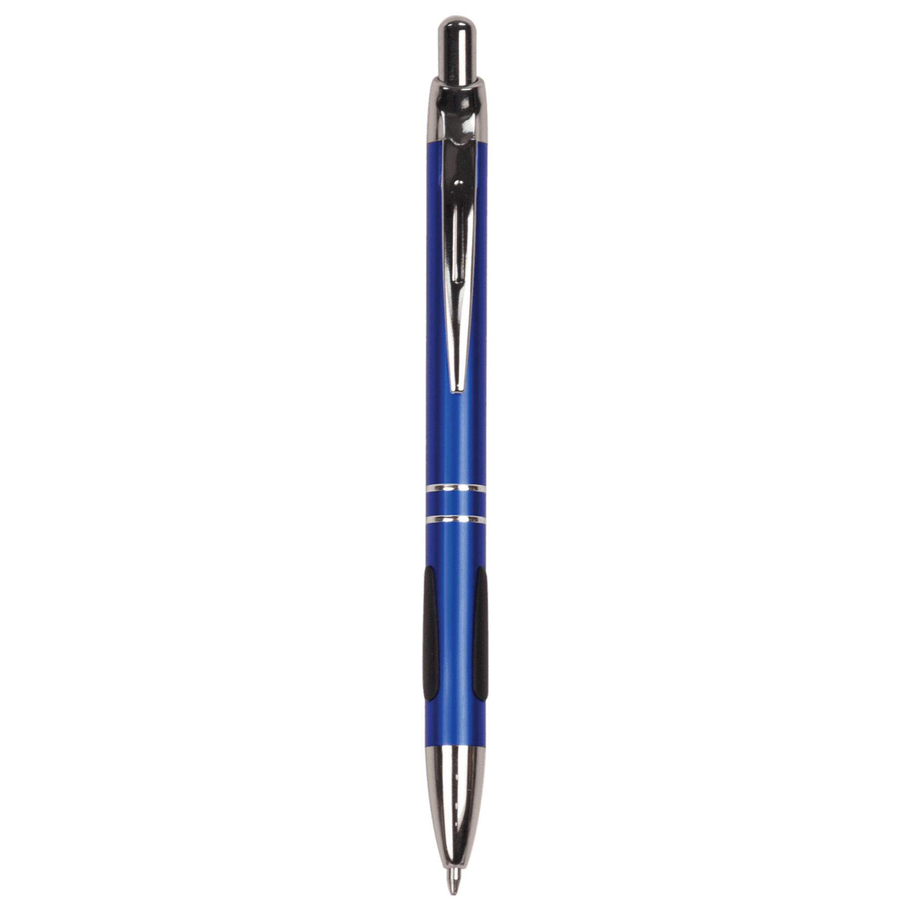 Blue with Silver Trim Pen with Gripper