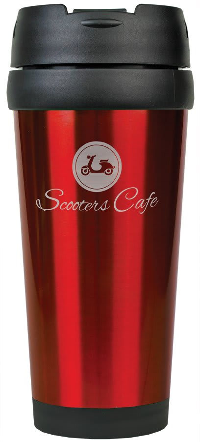 16 oz. Red Stainless Steel Travel Mug without Handle