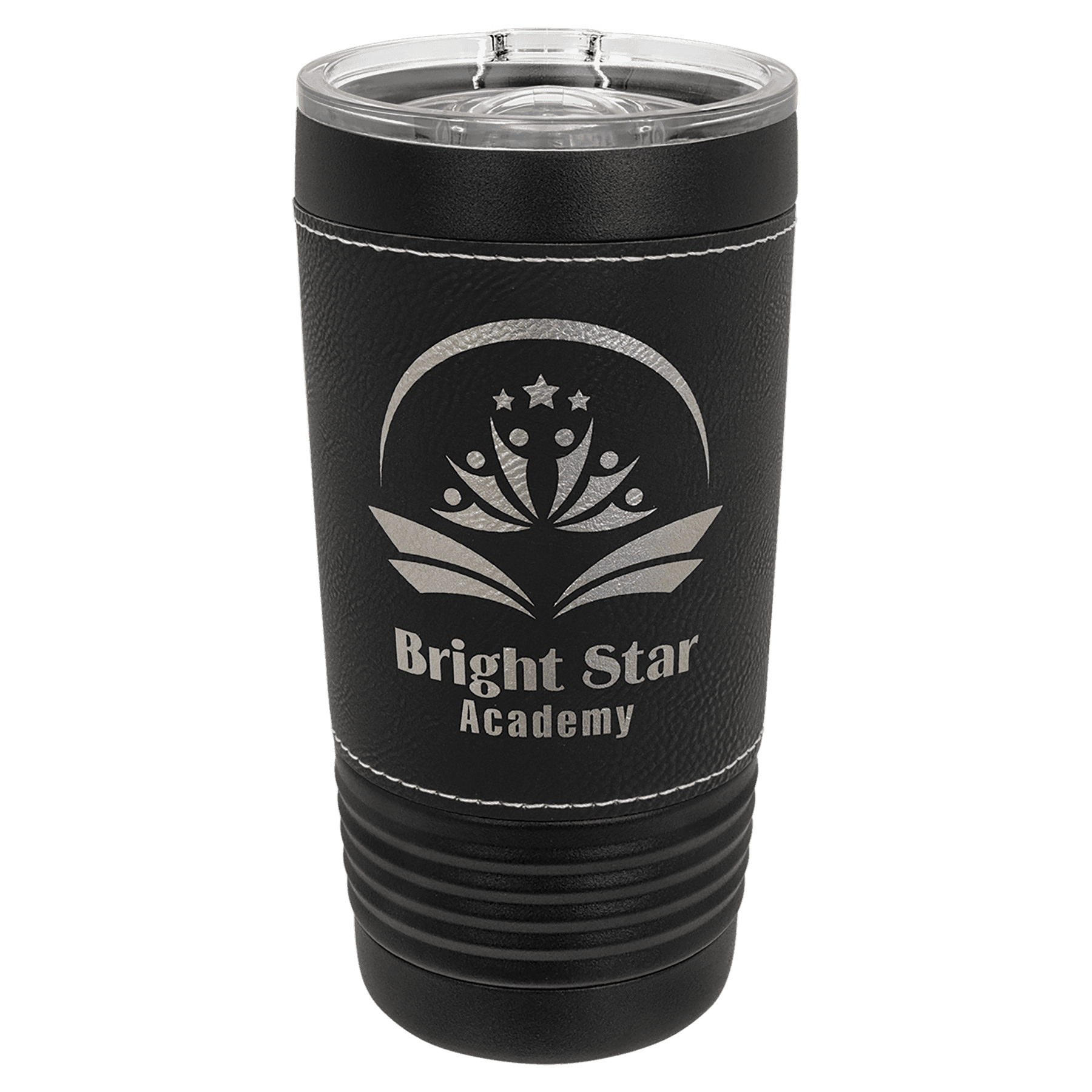 Polar Camel 20 oz. Black w/Black/Silver Leatherette Tumbler