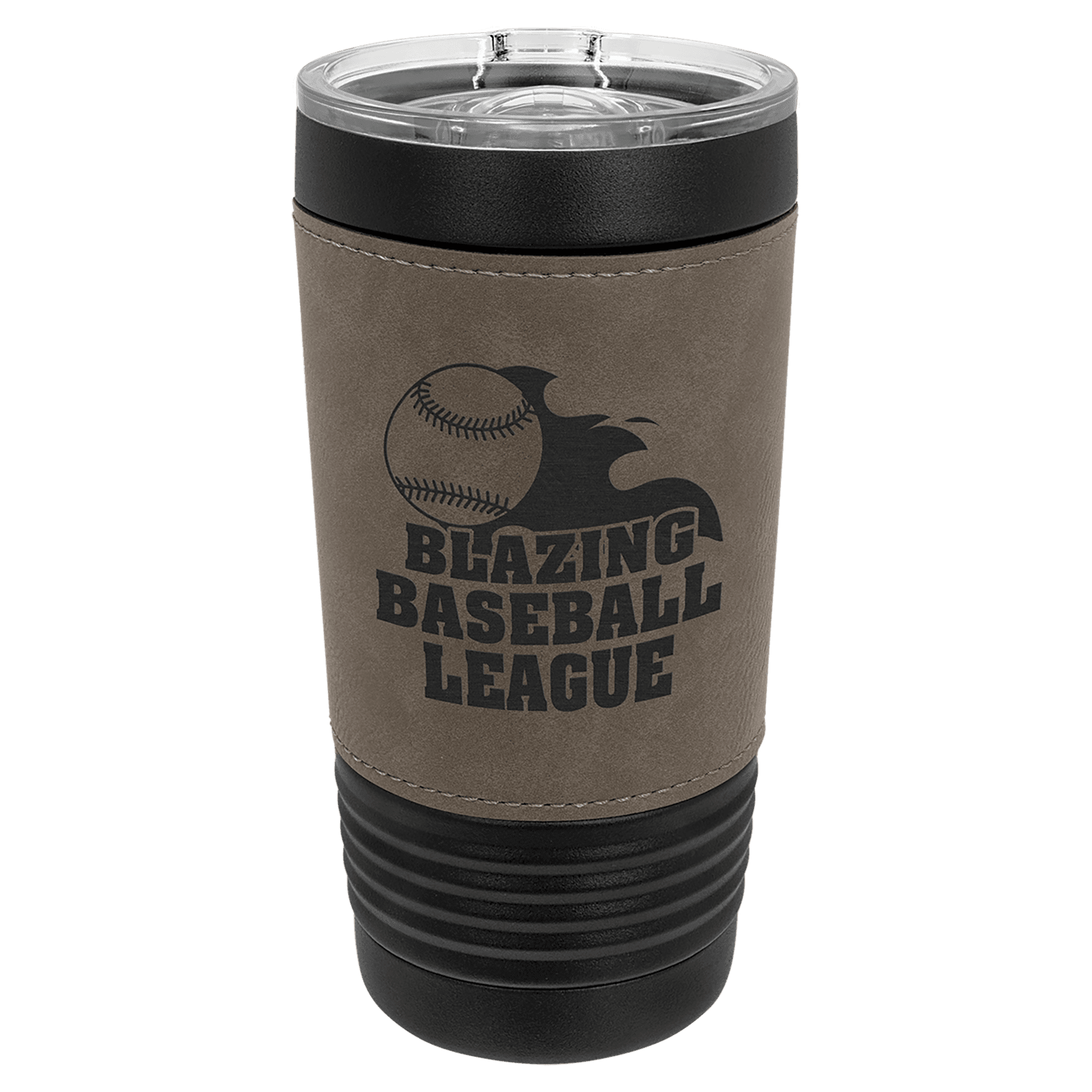 Polar Camel 20 oz. Black w/Gray Leatherette Tumbler