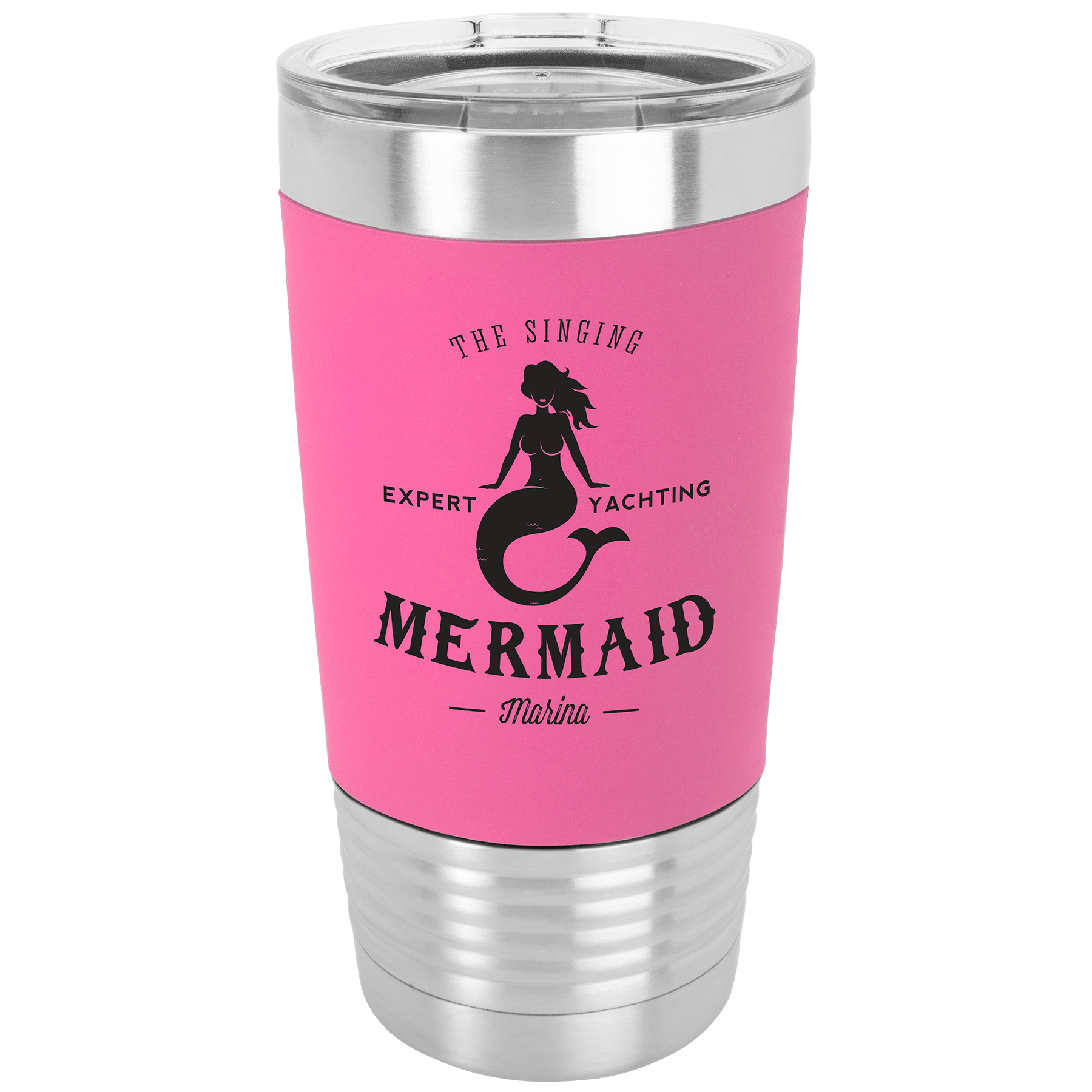 20 oz. Polar Camel Pink/Black Tumbler w/Silicone Grip