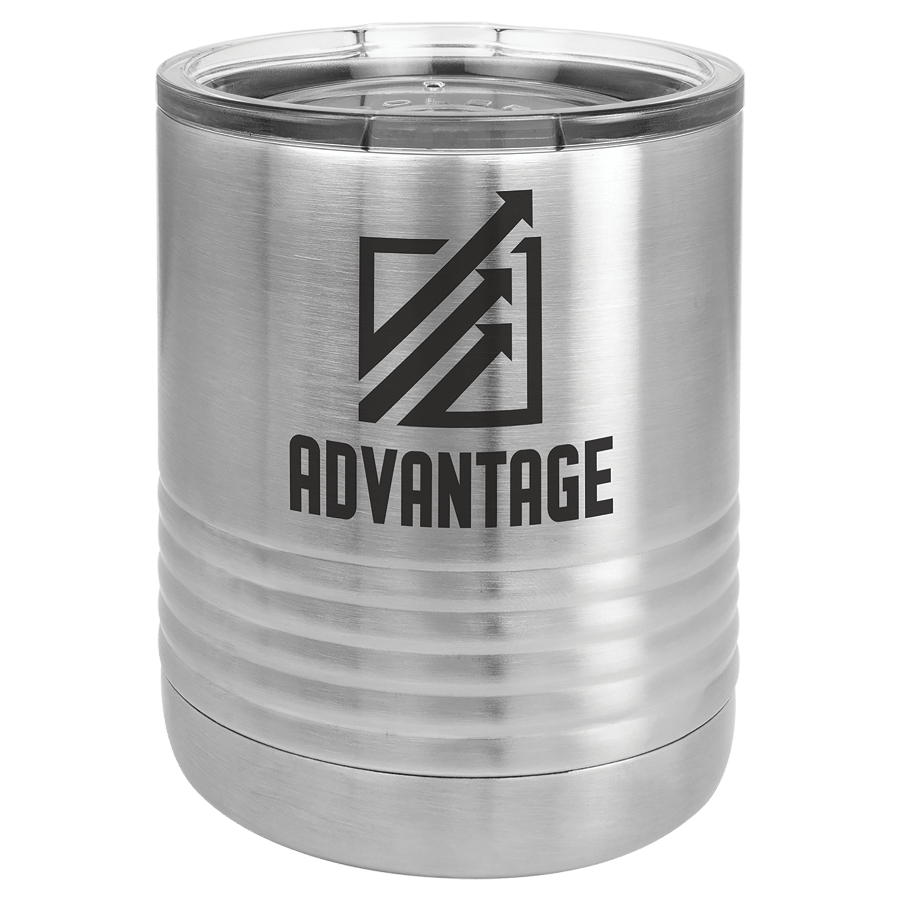 PC 10 oz. Stainless Steel Ringneck Tumbler w/Clear Lid