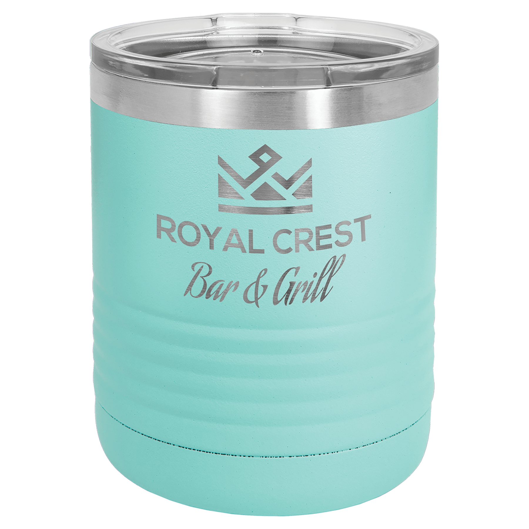 Polar Camel 10 oz. Teal Ringneck Tumbler w/Clear Lid