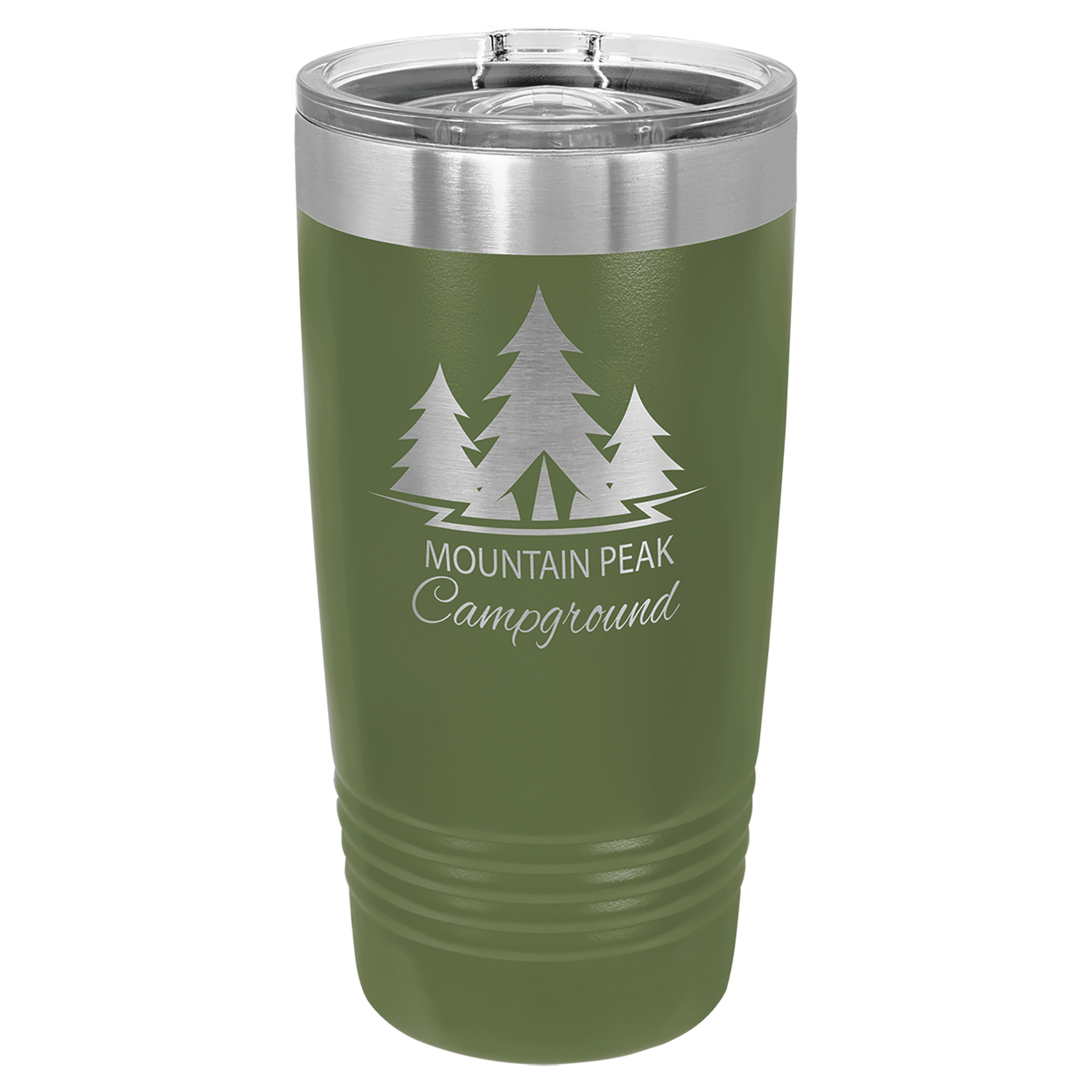 Polar Camel 20 oz. Olive Green Insulated Ringneck Tumbler