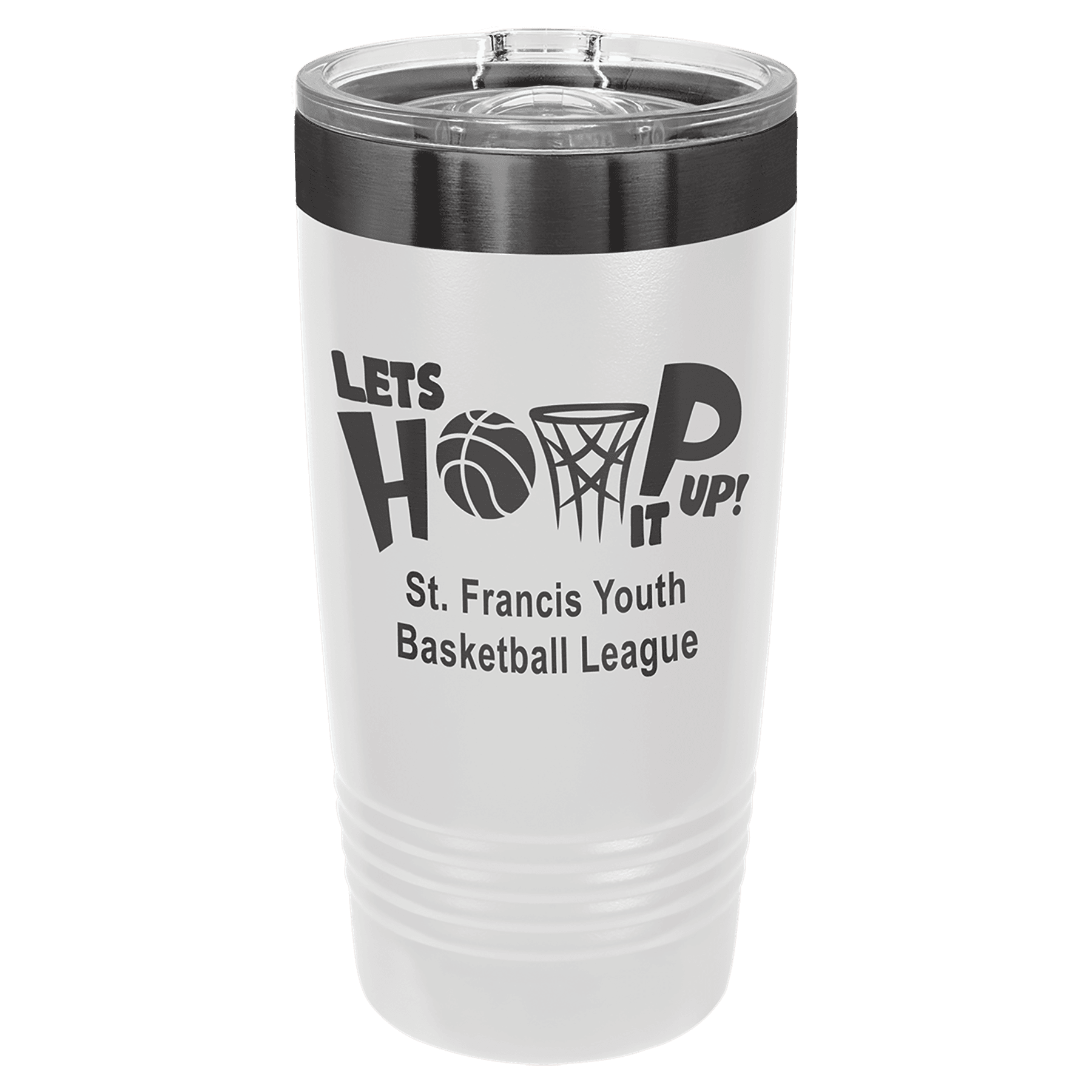 PC 20 oz. White/Ghost Black ION-Plated Ringneck Tumbler