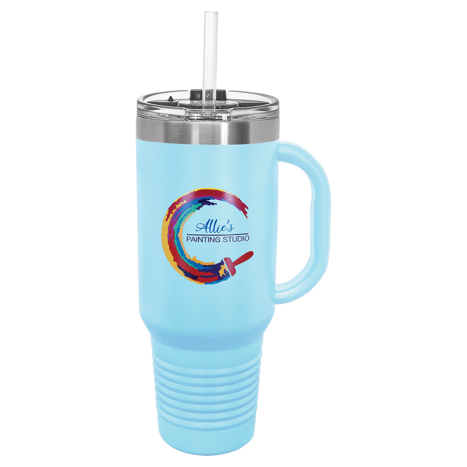 Polar Camel 40 oz. Light Blue Travel Mug w/Handle