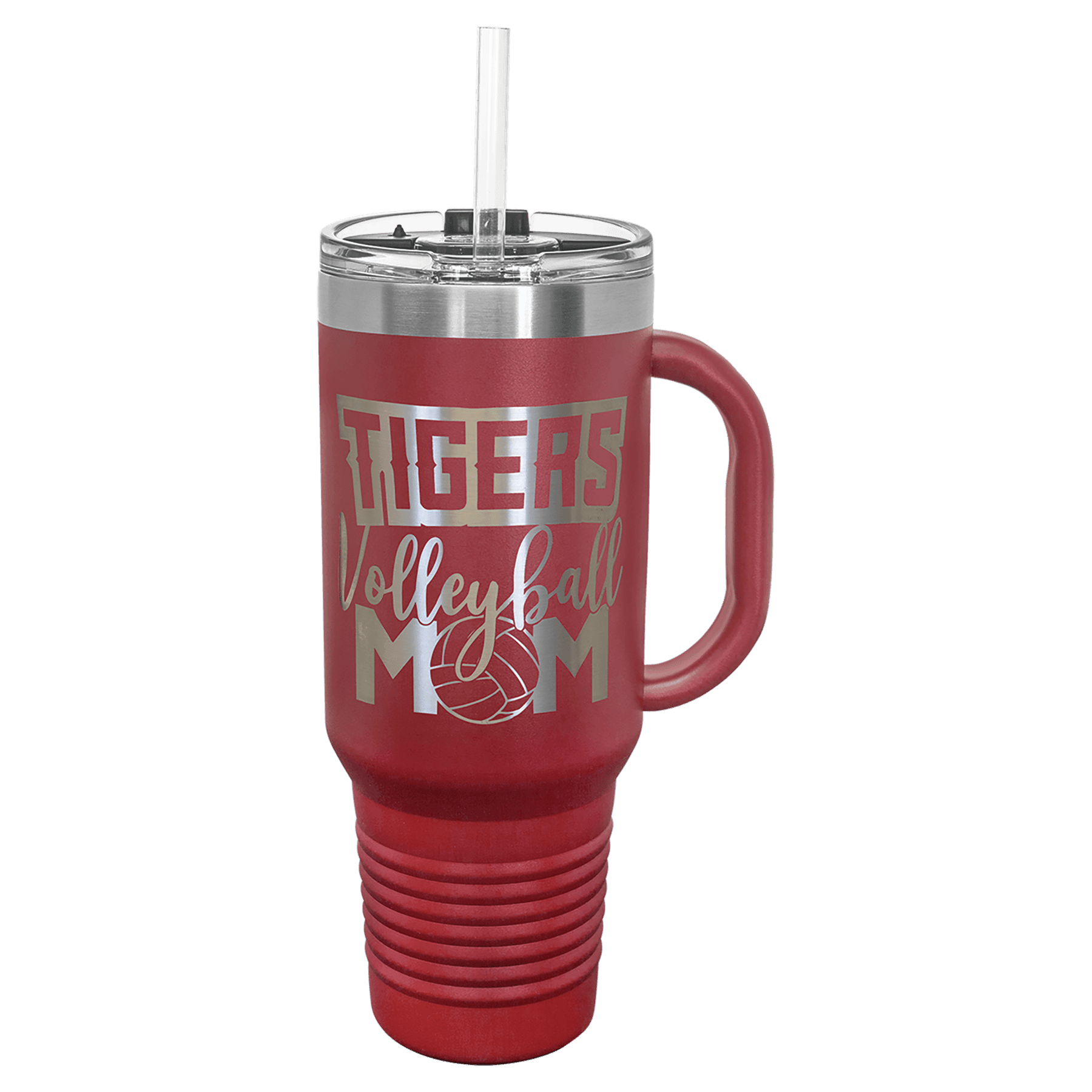Polar Camel 40 oz. Maroon Travel Mug w/Handle