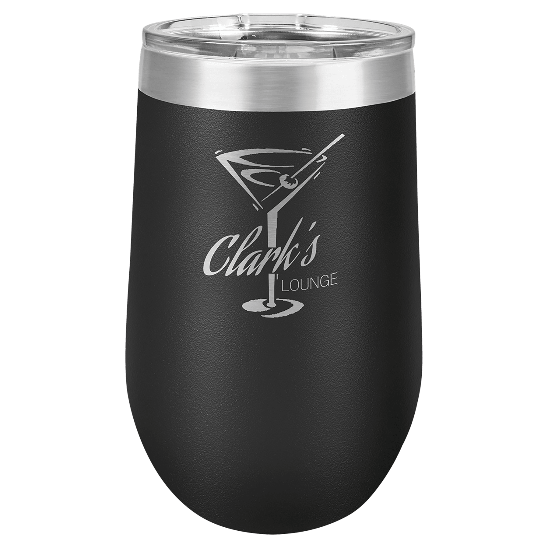 PC 16 oz. Black Vacuum Insulated Stemless Tumbler w/ Lid
