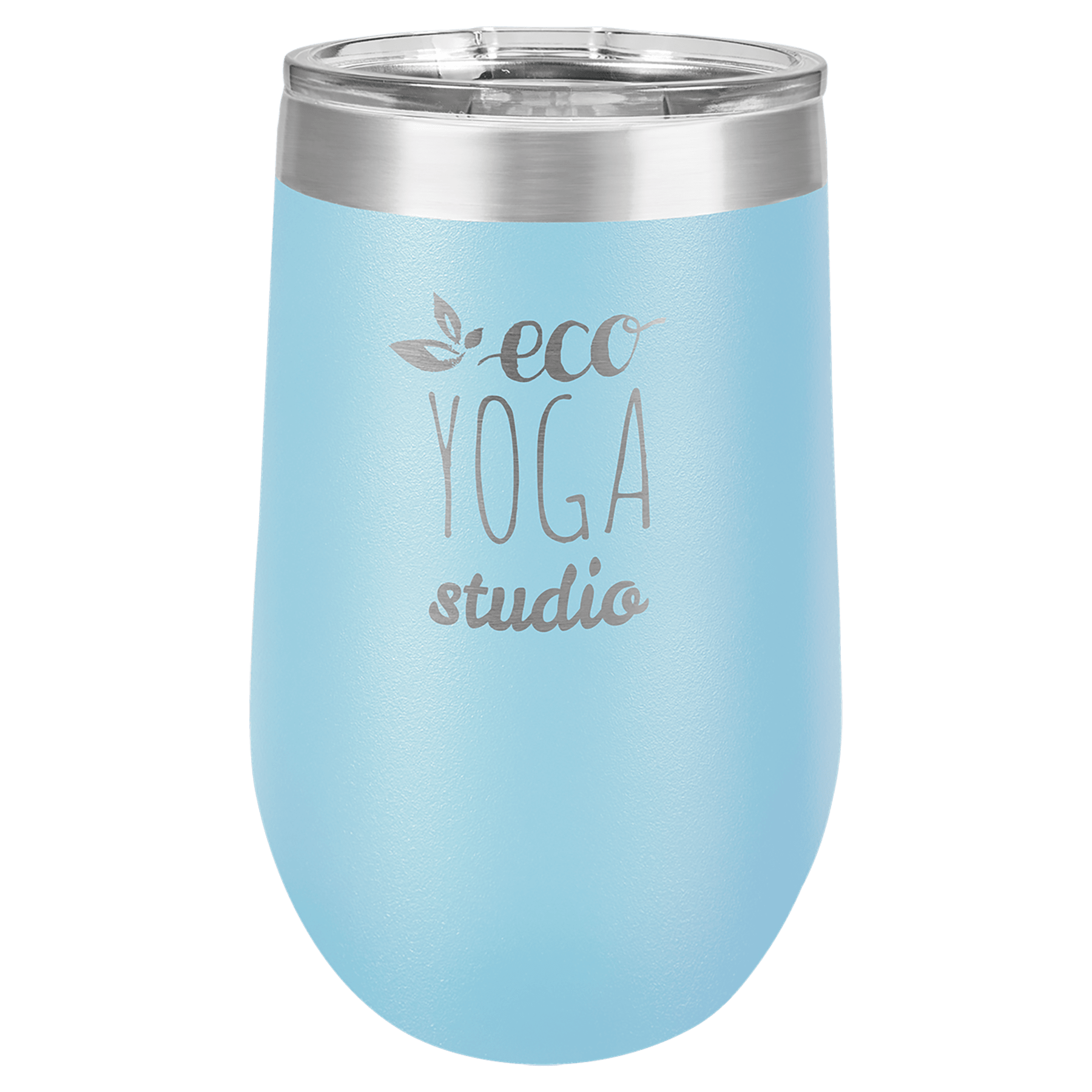 Polar Camel 16 oz. Light Blue Stemless Tumbler