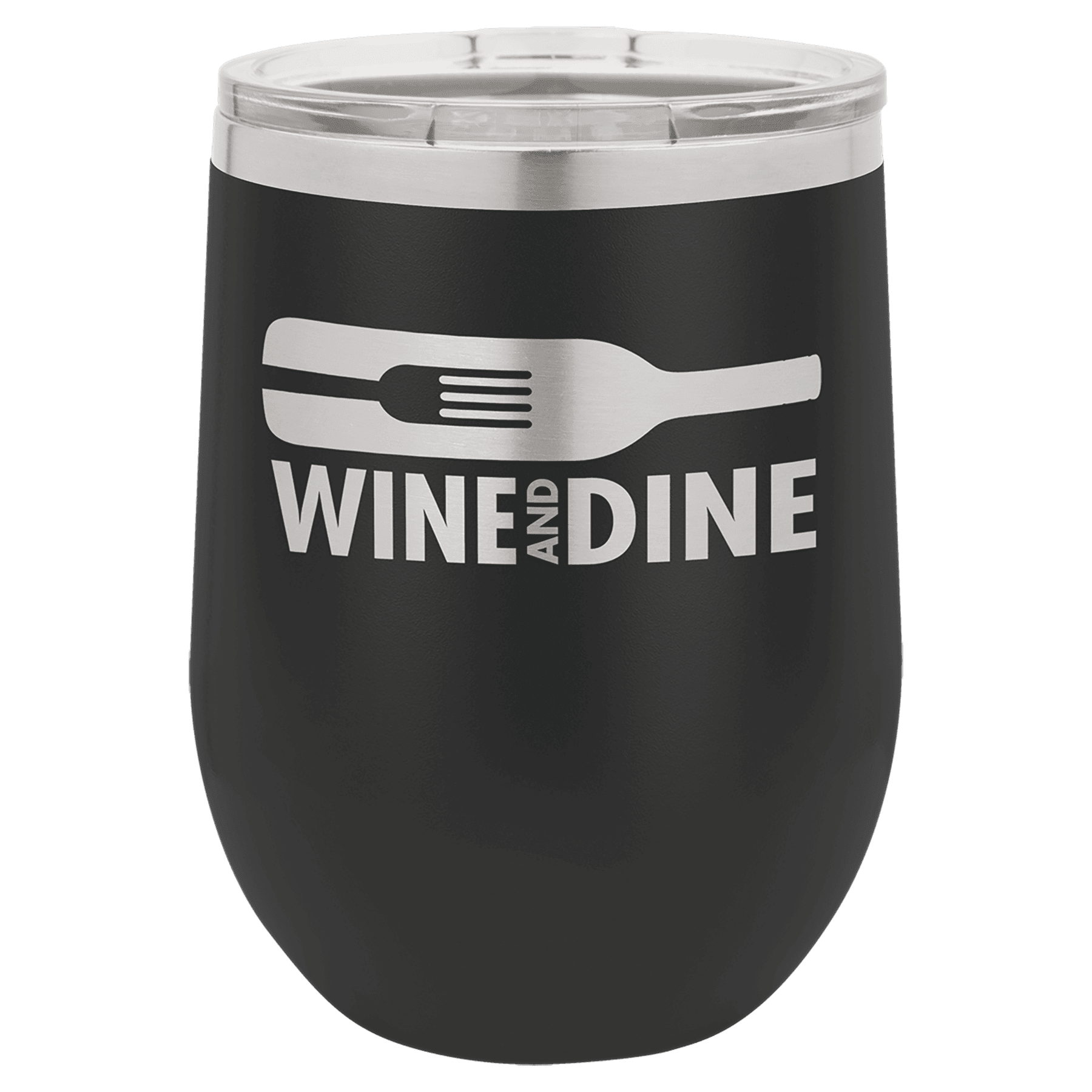 Polar Camel 12 oz. Black Stemless Wine Tumbler