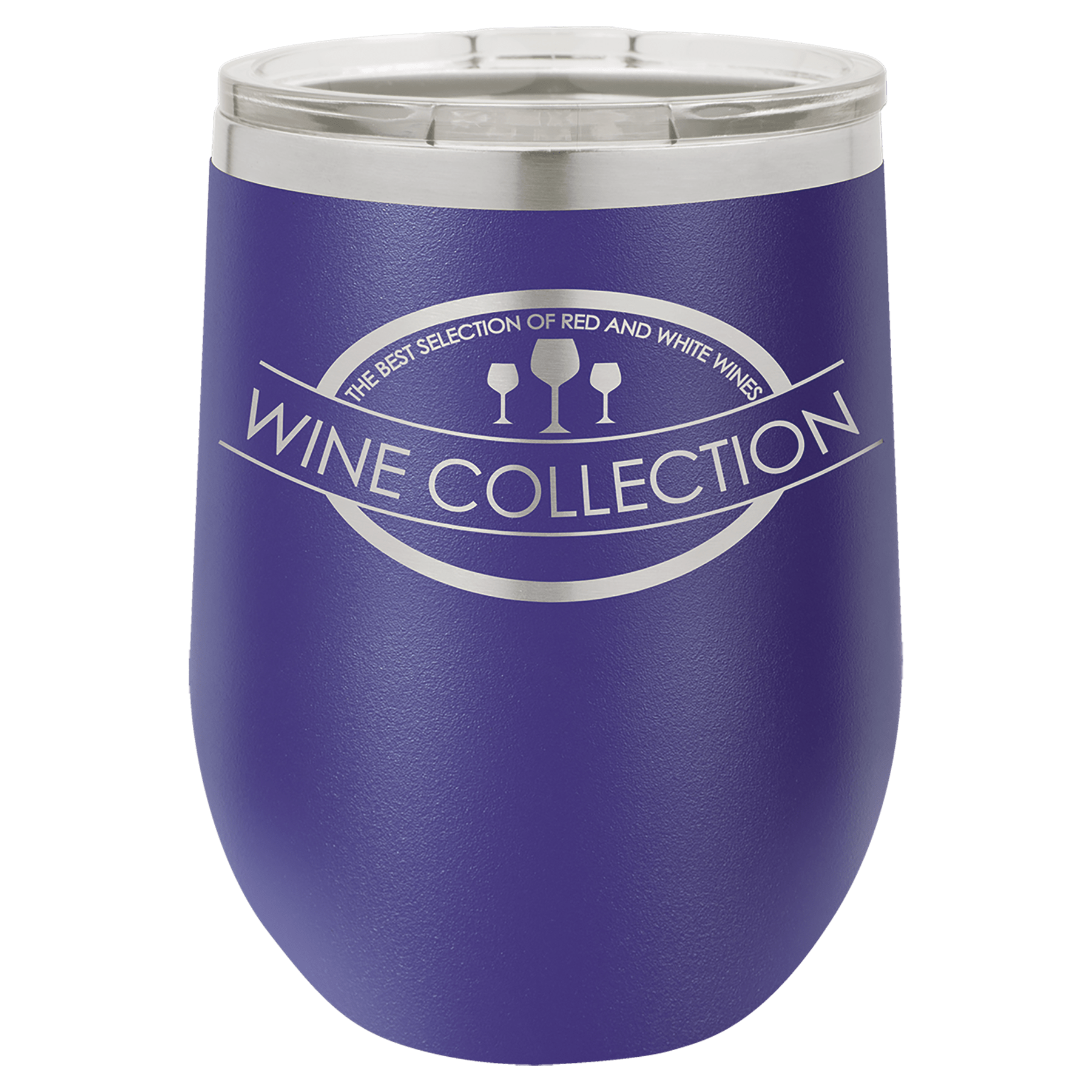 Polar Camel 12 oz. Purple Stemless Wine Tumbler