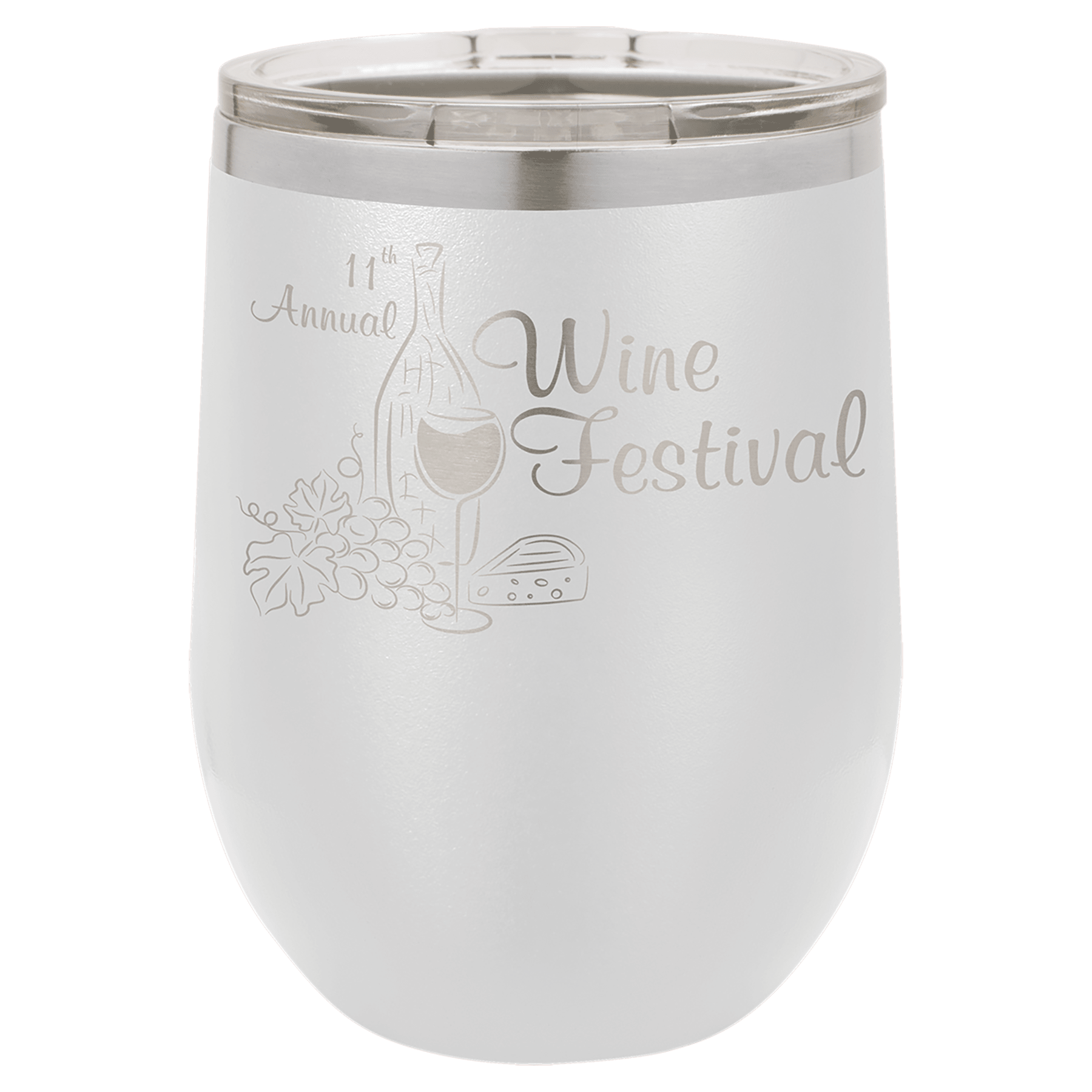 Polar Camel 12 oz. White Stemless Wine Tumbler
