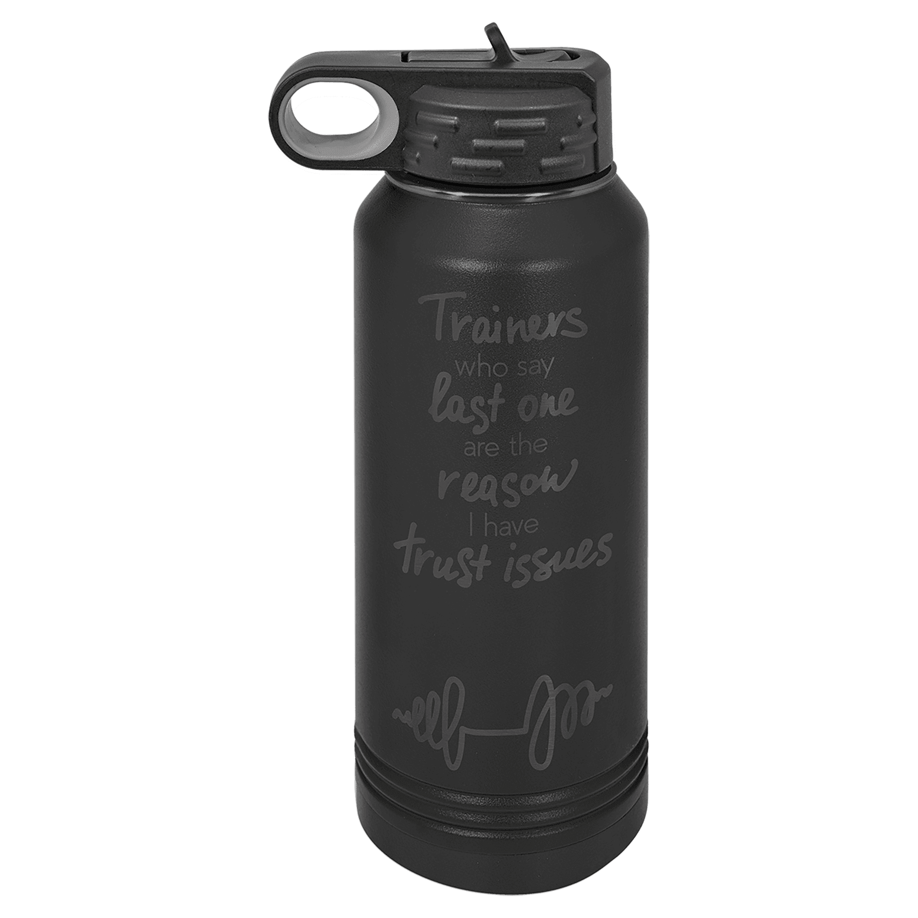 Polar Camel 32 oz. Black/Ghost Black ION-Plated Water Bottle