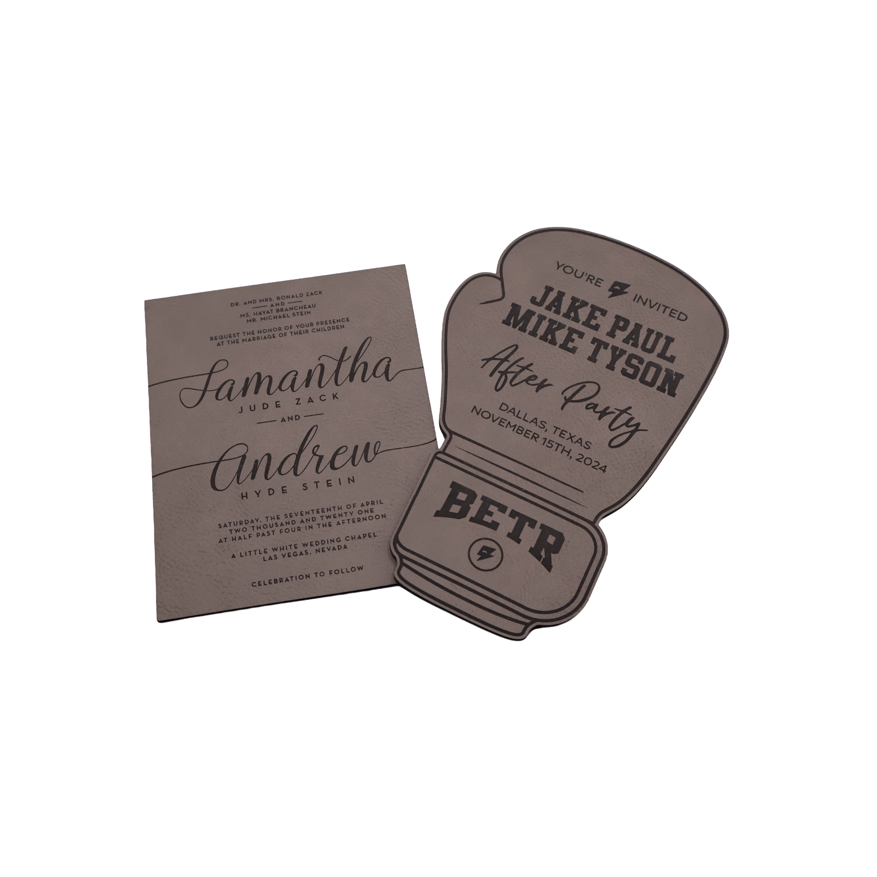 Custom Leatherette Invitation - NVX01