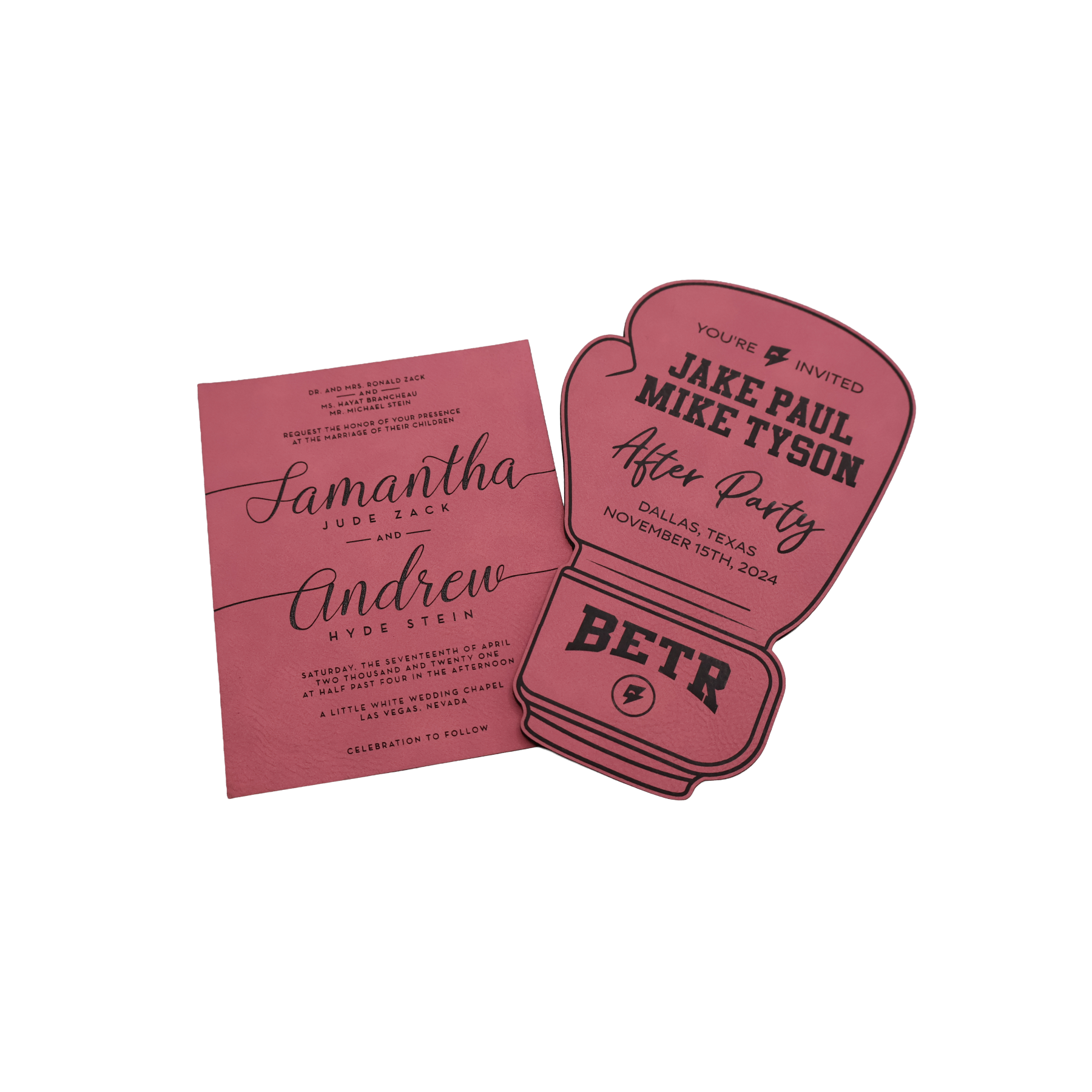 Custom Leatherette Invitation - NVX03