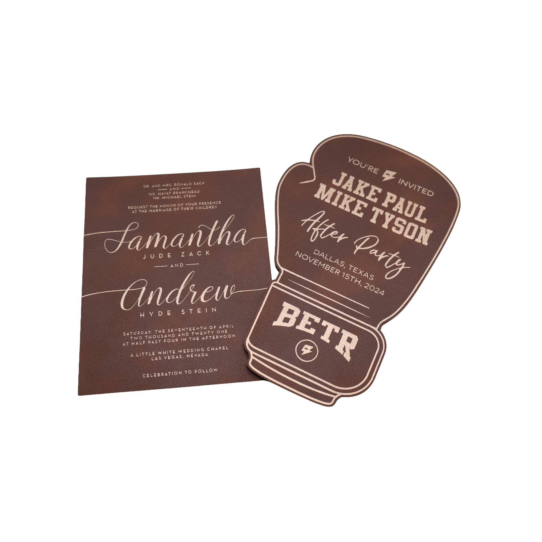 Custom Leatherette Invitation - NVX03