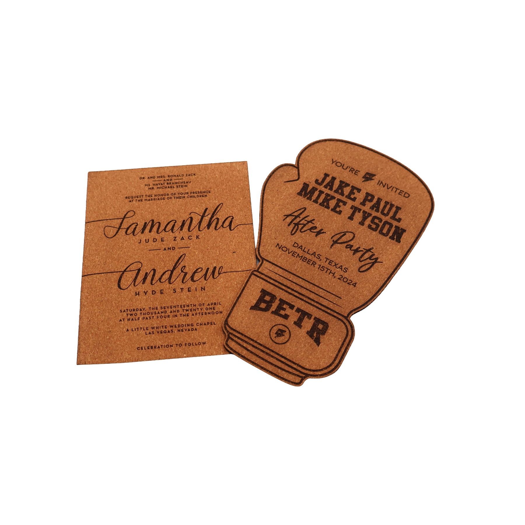 Custom Leatherette Invitation - NVX03