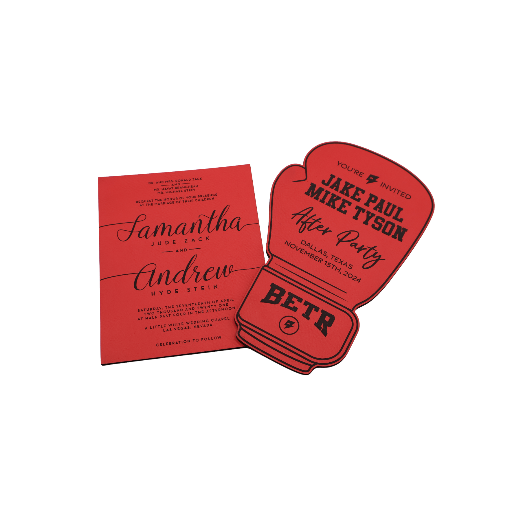 Custom Leatherette Invitation - NVX03