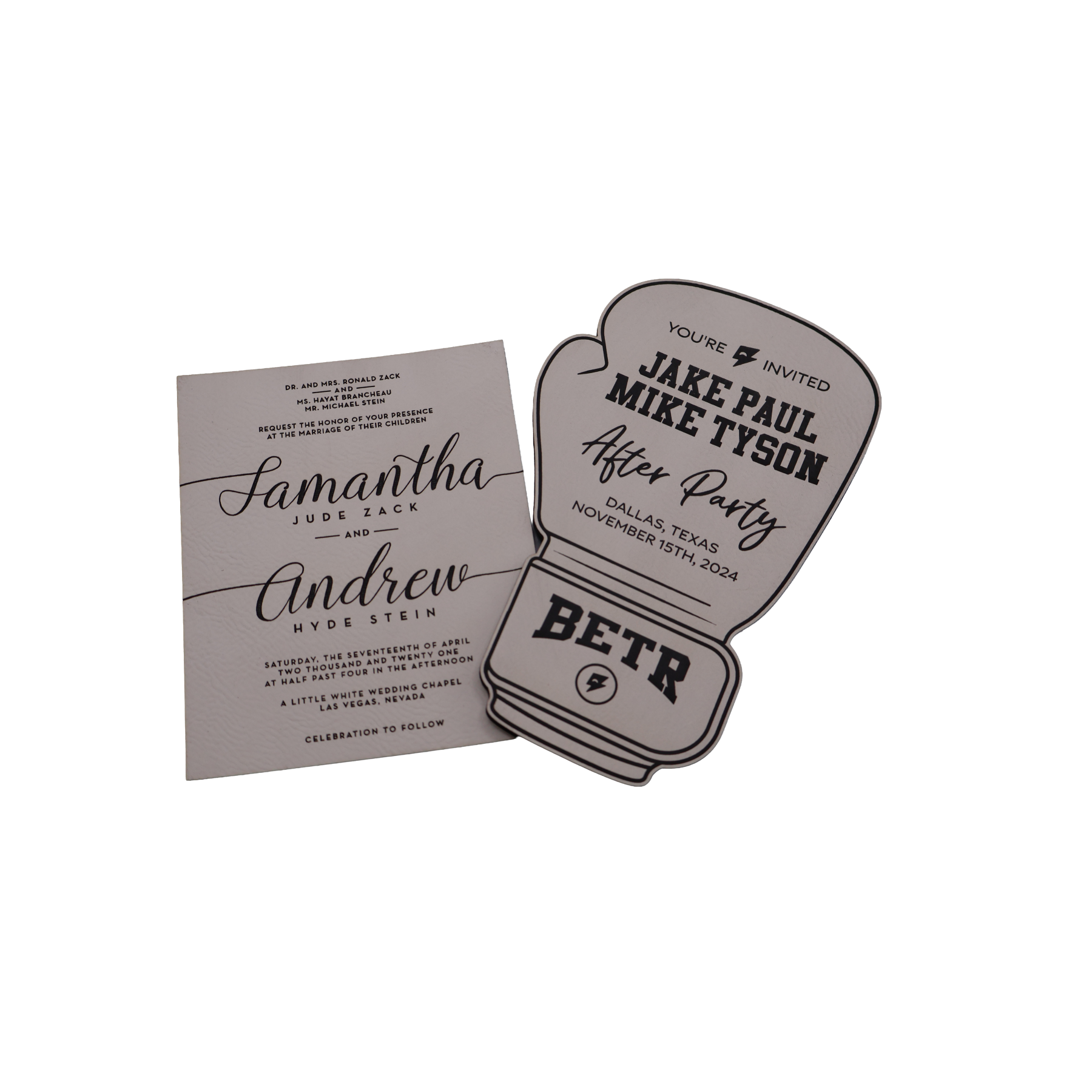 Custom Leatherette Invitation - NVX03