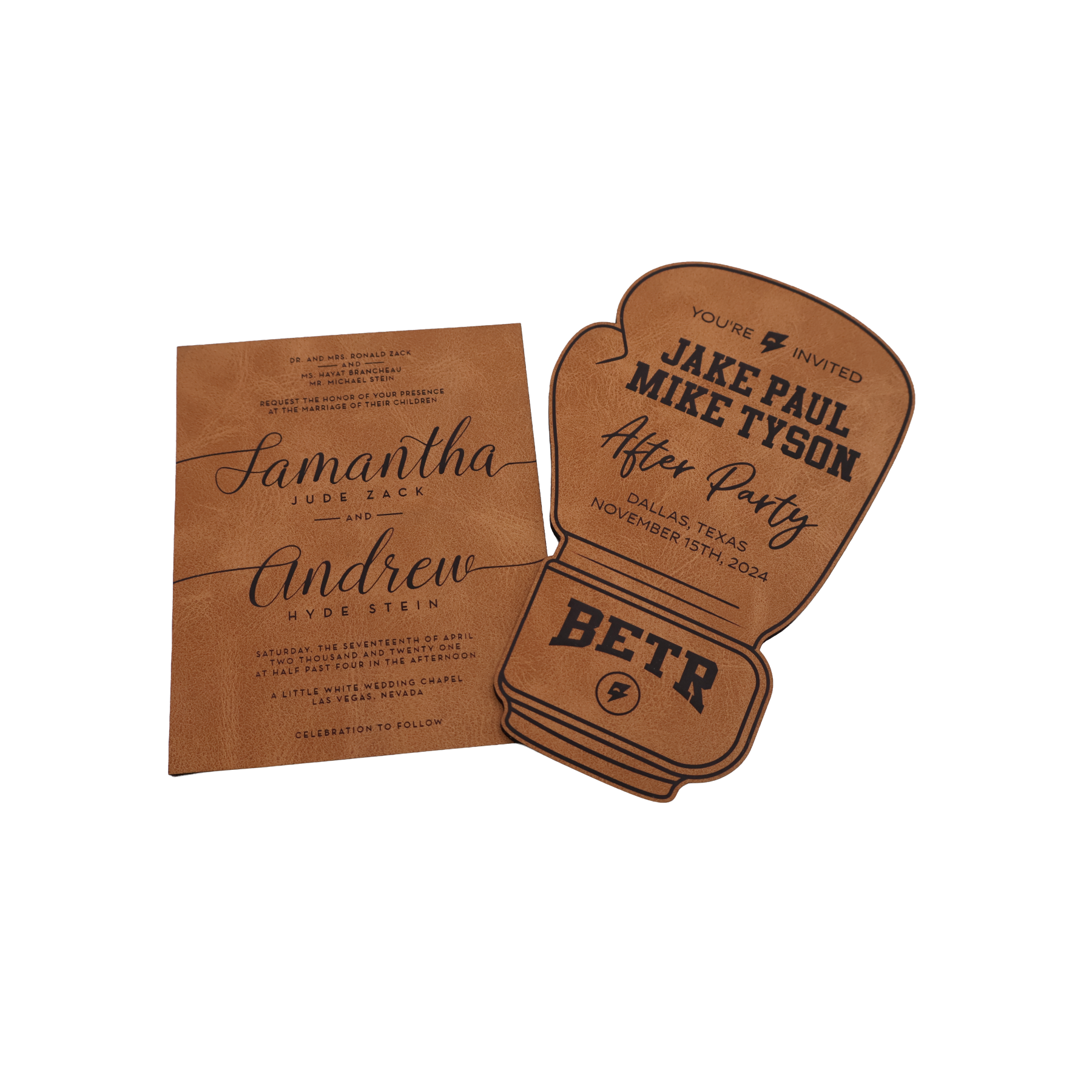 Custom Leatherette Invitation - NVX01