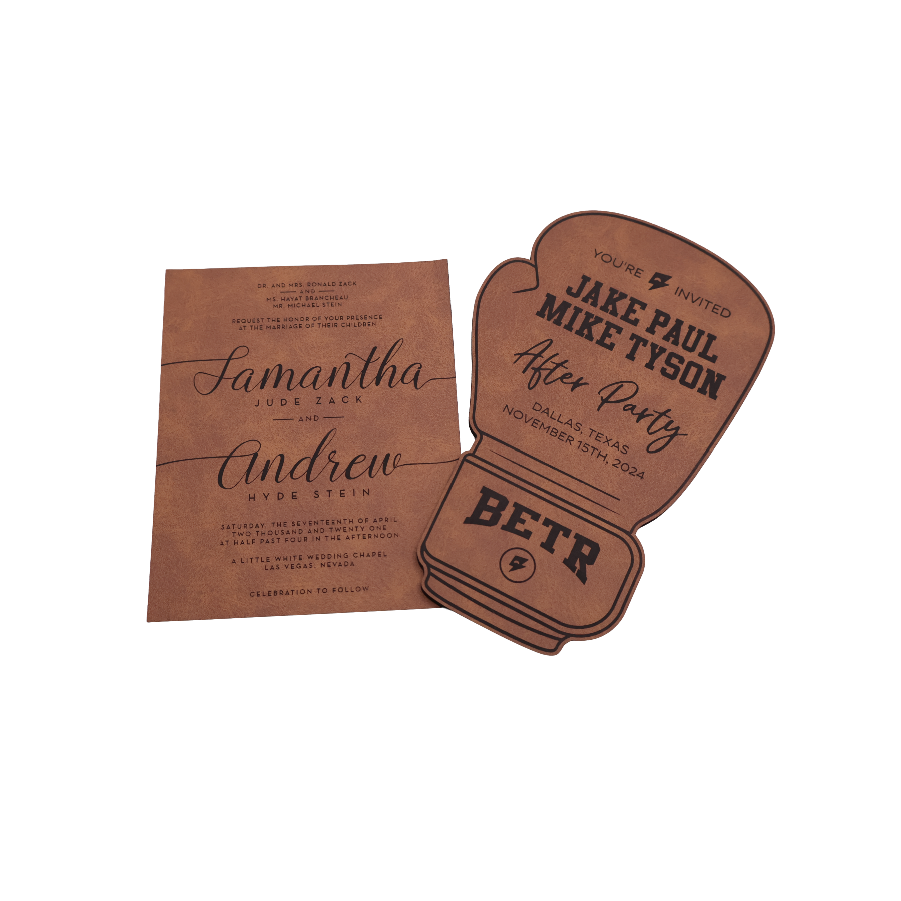Custom Leatherette Invitation - NVX01