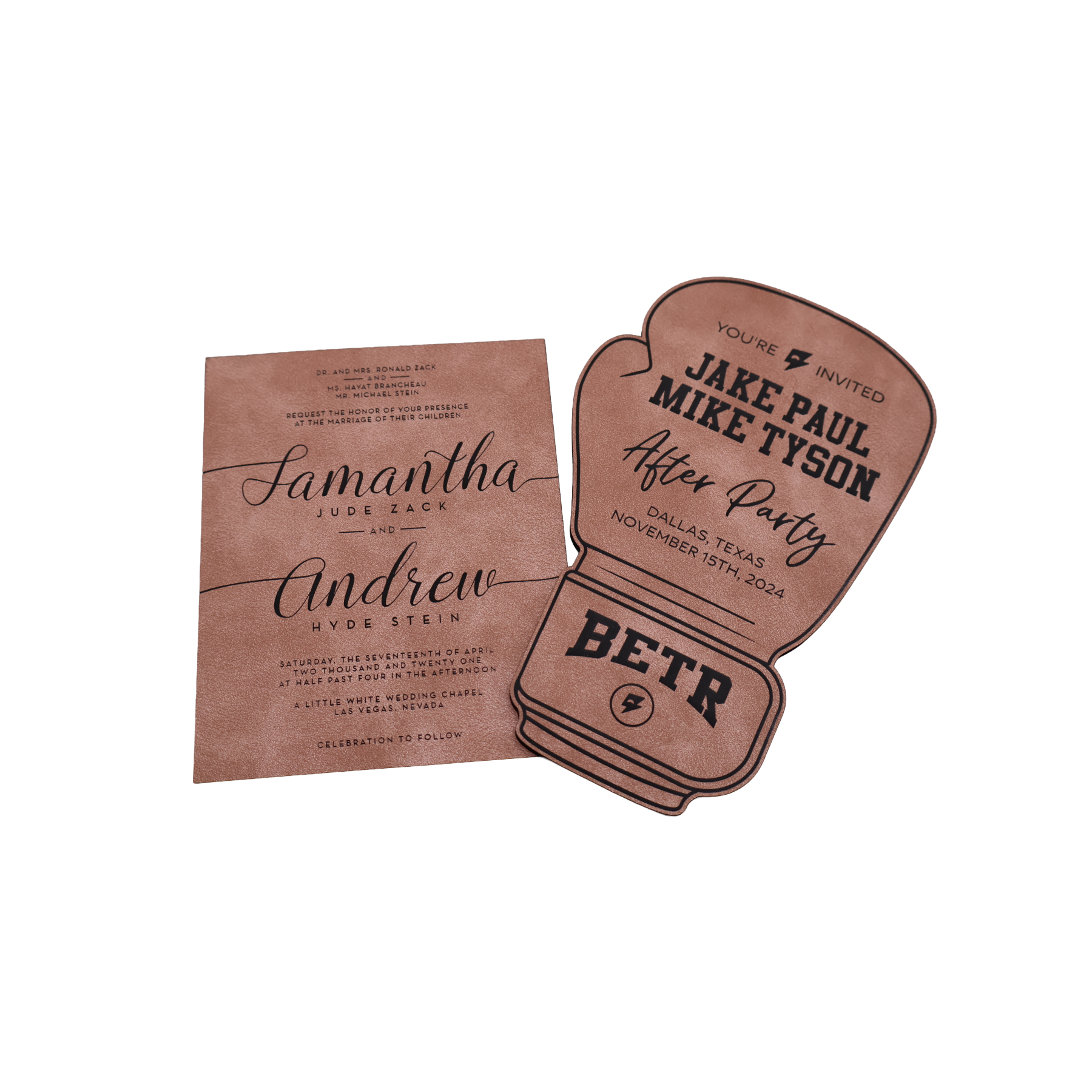 Custom Leatherette Invitation - NVX01