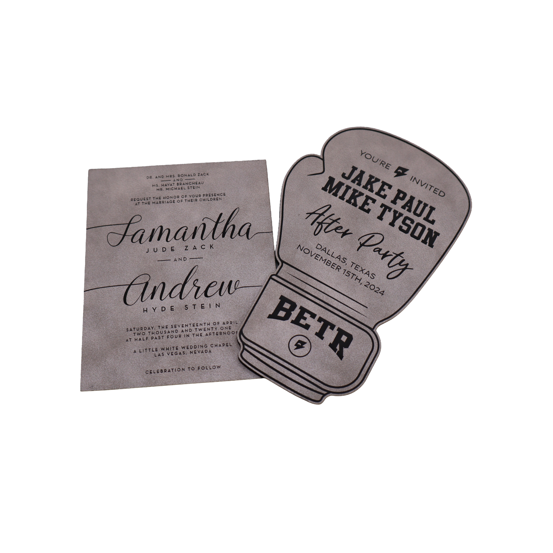 Custom Leatherette Invitation - NVX03
