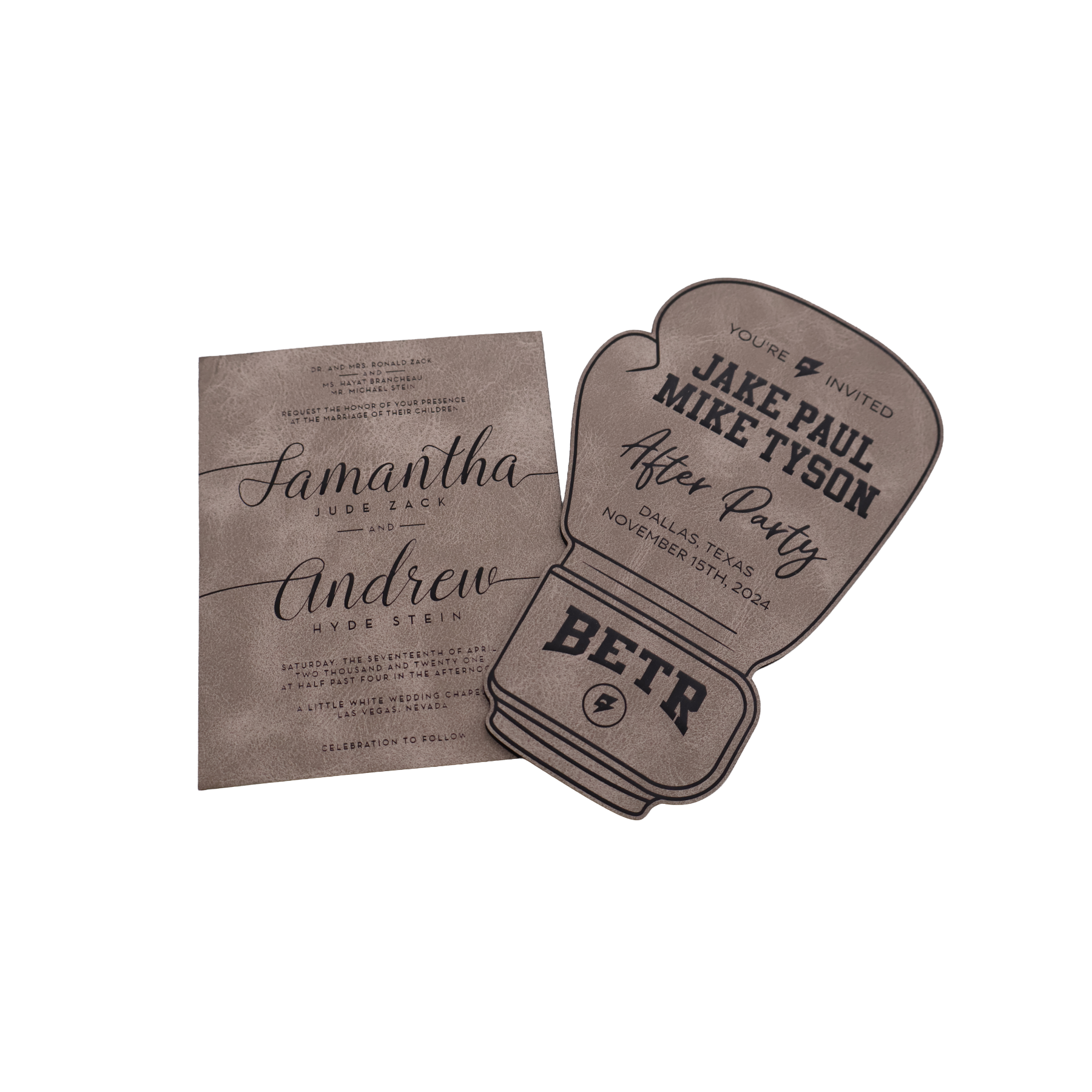 Custom Leatherette Invitation - NVX01
