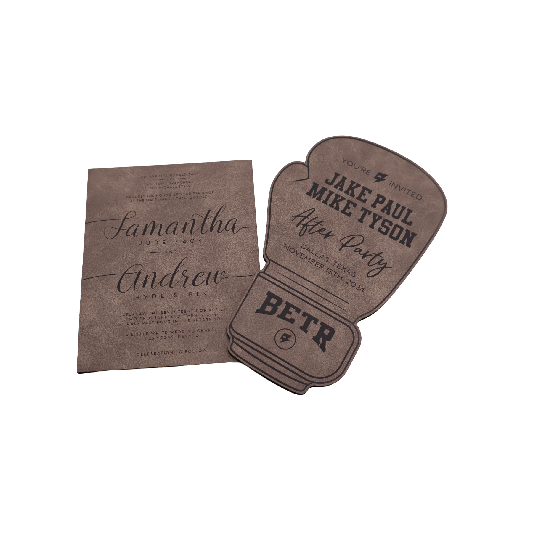 Custom Leatherette Invitation - NVX03