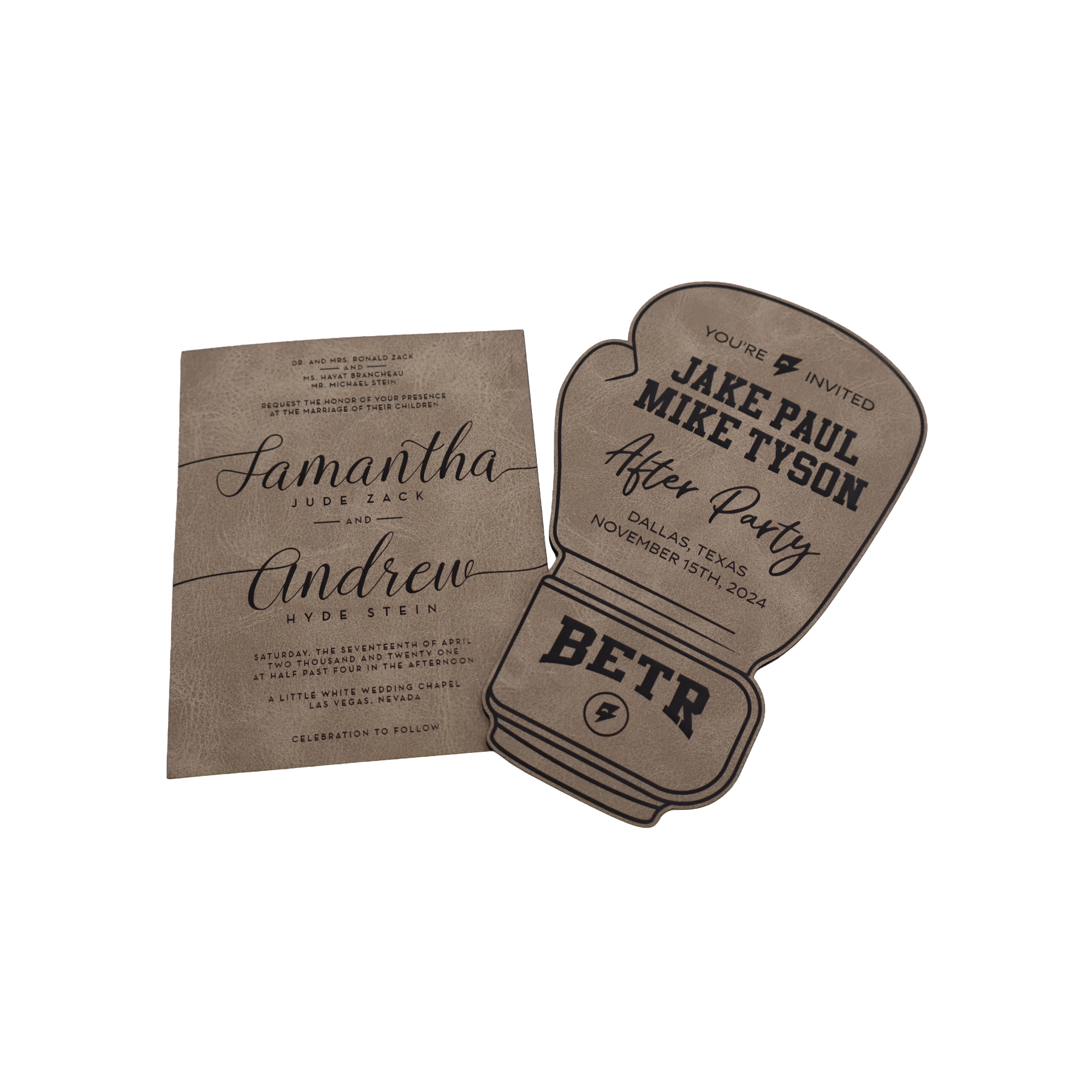 Custom Leatherette Invitation - NVX01