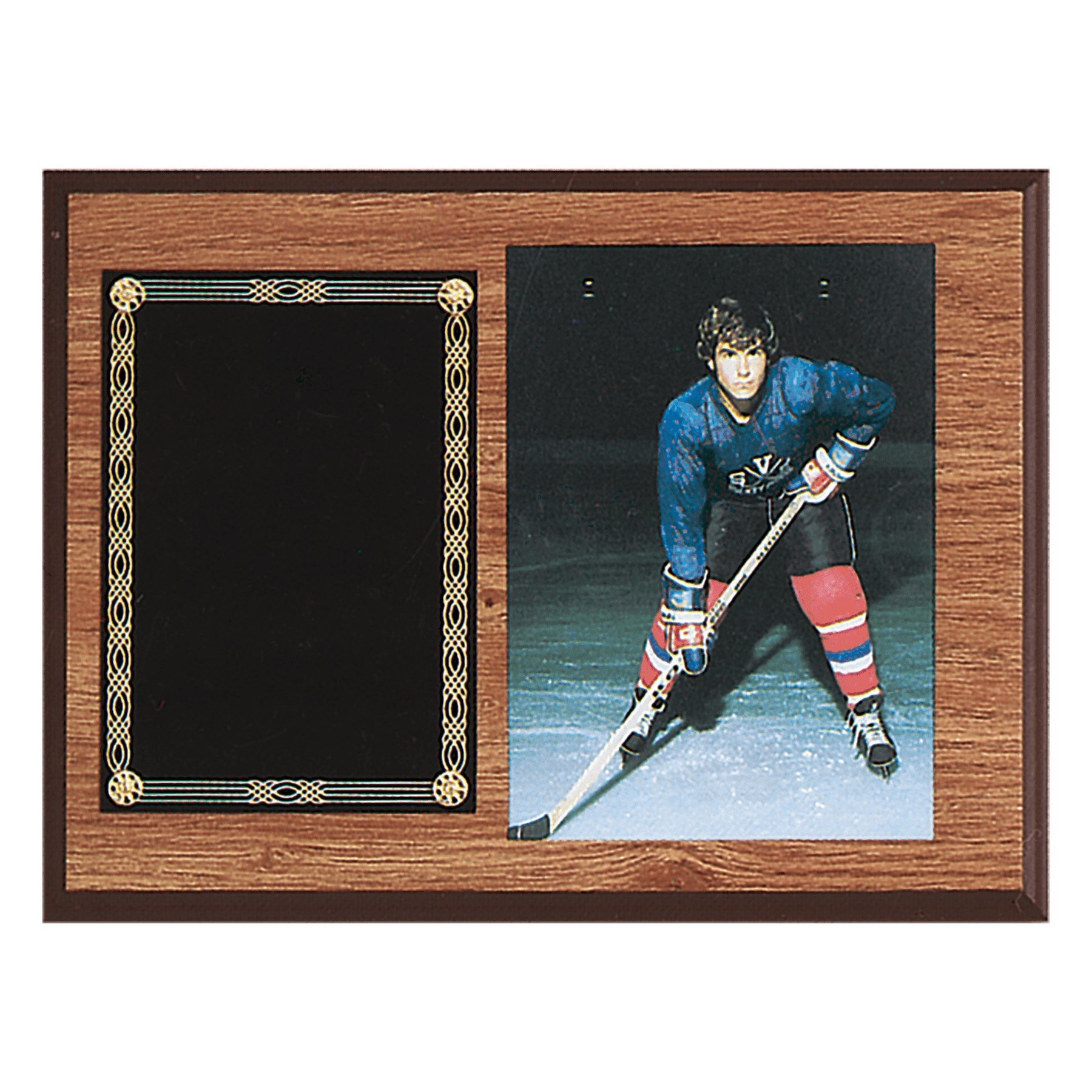 American Oak Finish Photo Plaque - Photo Size 5" x 7"