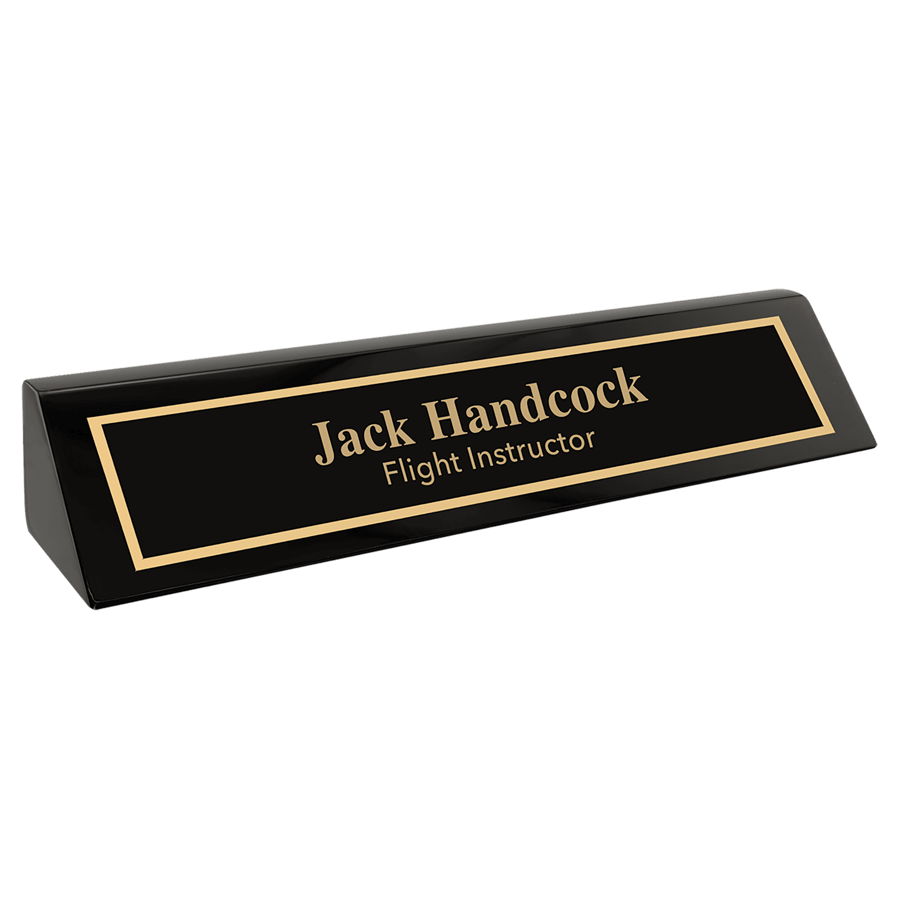 10.5" Black Piano Finish Desk Wedge