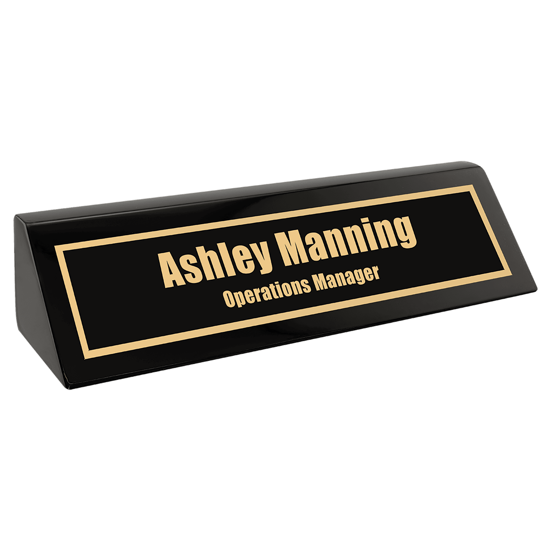 8.5" Black Piano Finish Desk Wedge