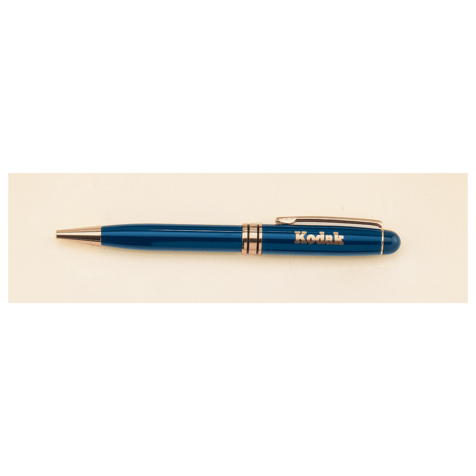5.25" Blue Brass Pen