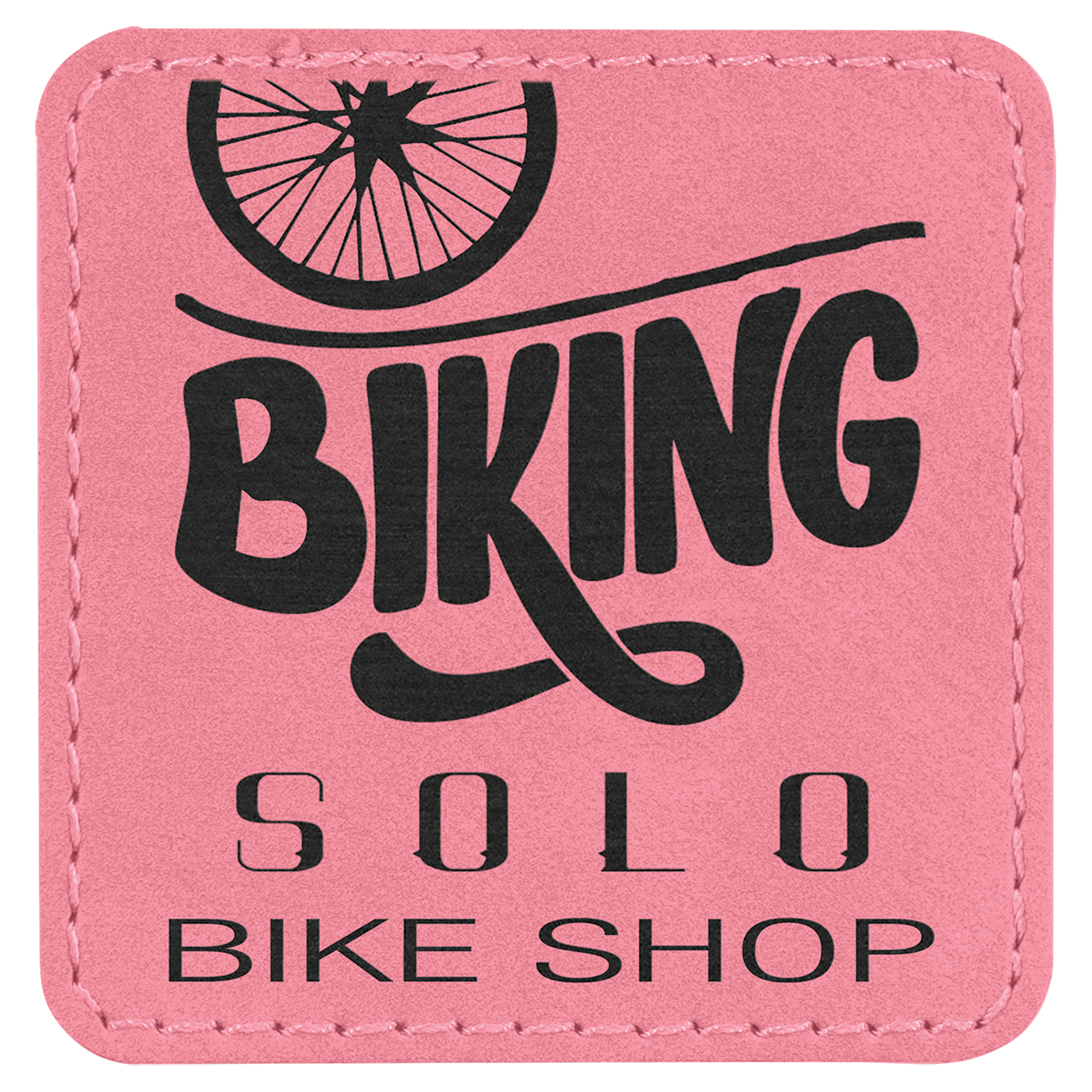 2.5" x 2.5" Pink Leatherette Patch with Adhesive