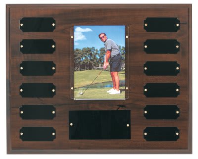 Photo Holder, Completed Cherry Finish Perpetual Plaque